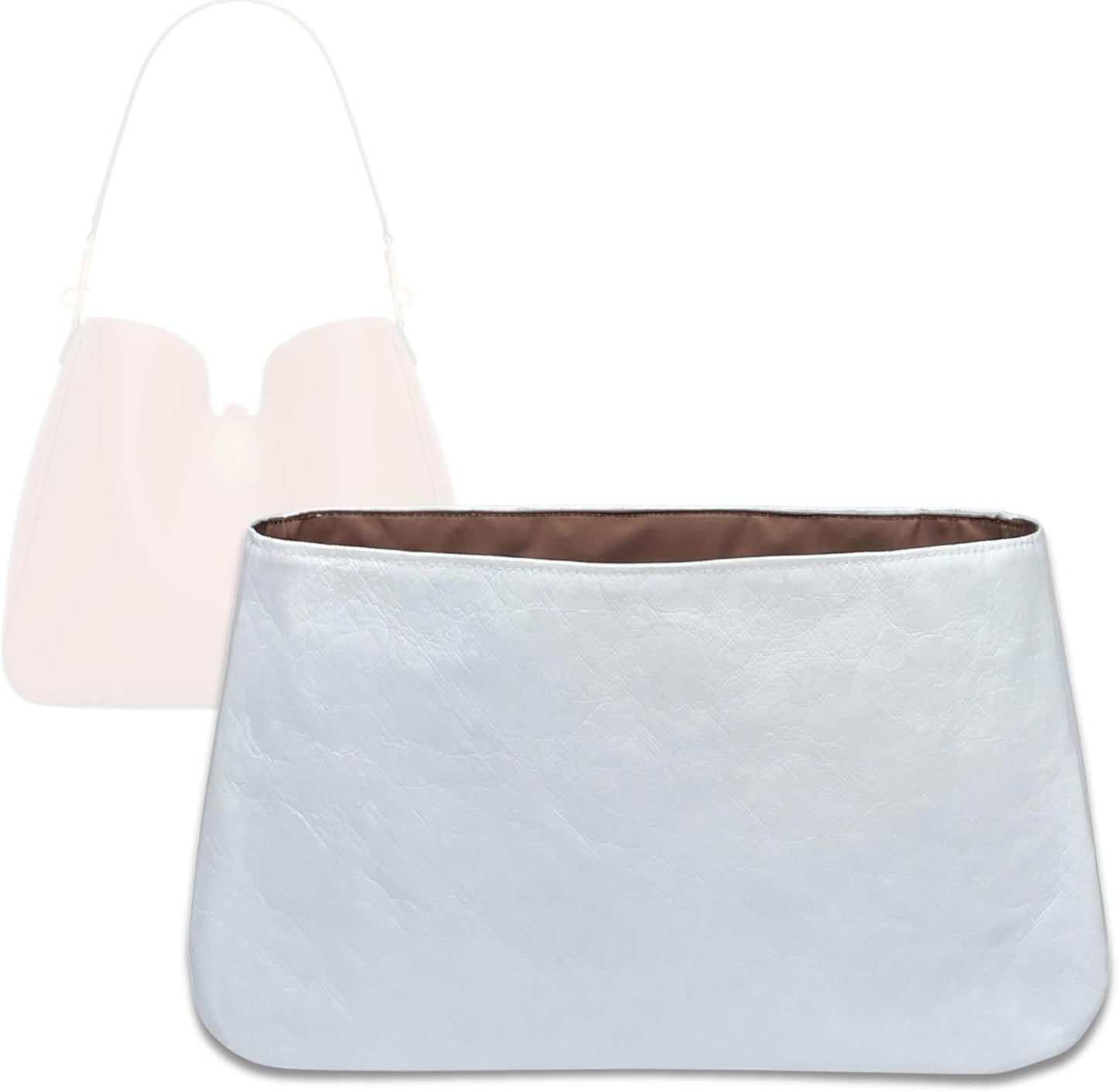 Organizer for Camille 16 Soft Bag, Small, Medium, Lightweight Bag Insert, DupontPaper and Satin Silk Liner, 34 Interior Colors (Small, Cocoa)
