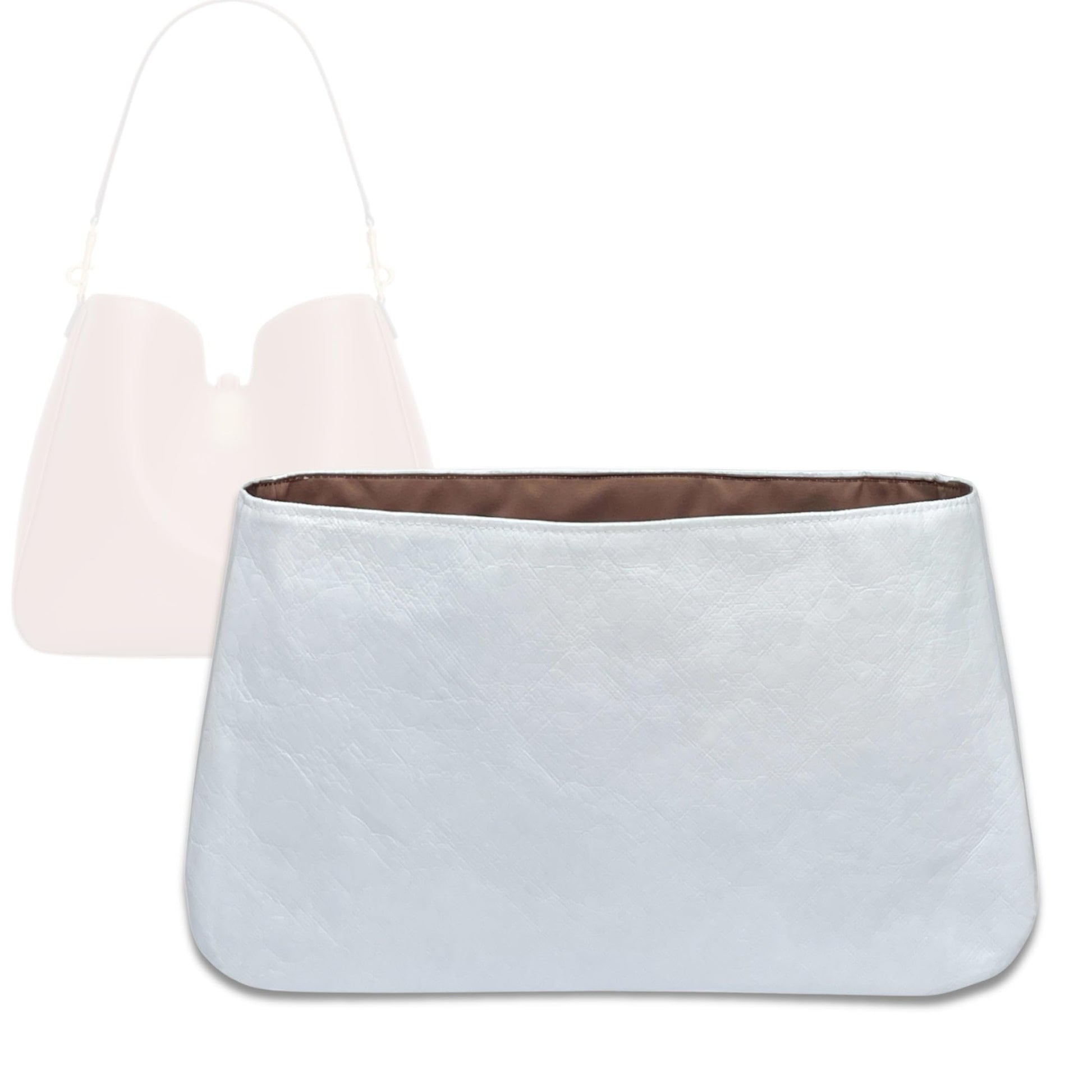 Organizer for Camille 16 Soft Bag, Small, Medium, Lightweight Bag Insert, DupontPaper and Satin Silk Liner, 34 Interior Colors (Small, Cocoa)