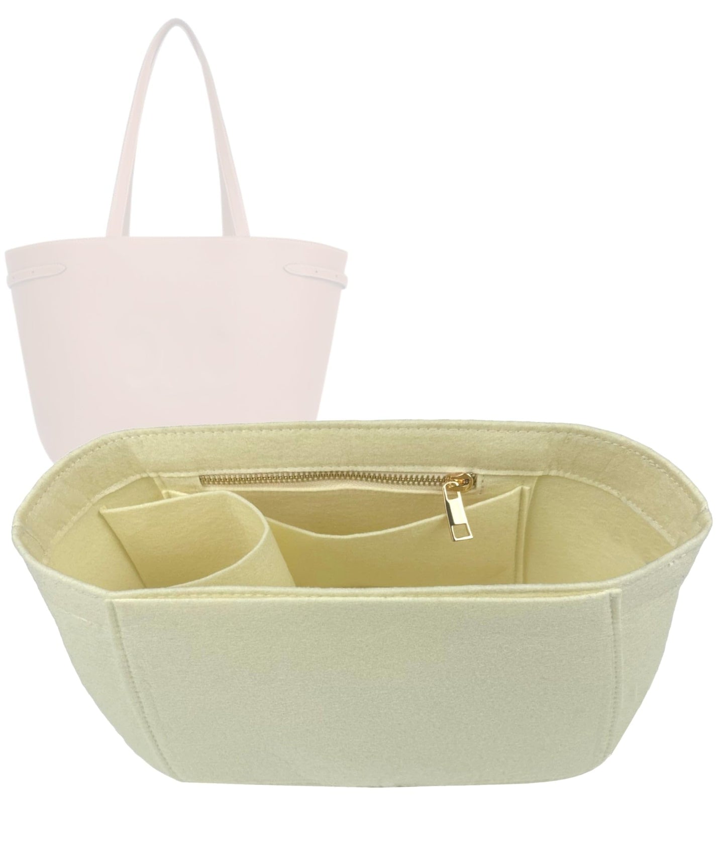 Organizer for Celin. Cabas Anais Small/Meidu, Felt Bag Insert (Medium, GoldBrown)