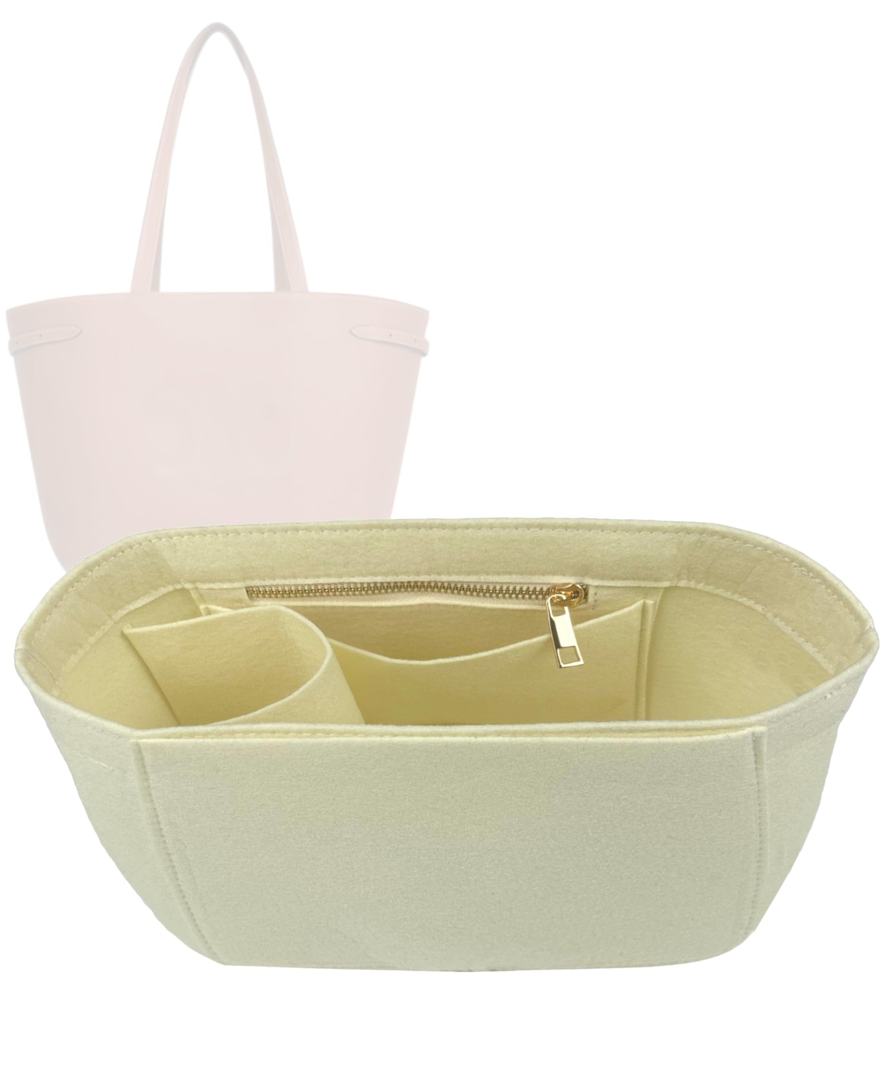 Organizer for Celin. Cabas Anais Small/Meidu, Felt Bag Insert (Medium, GoldBrown)