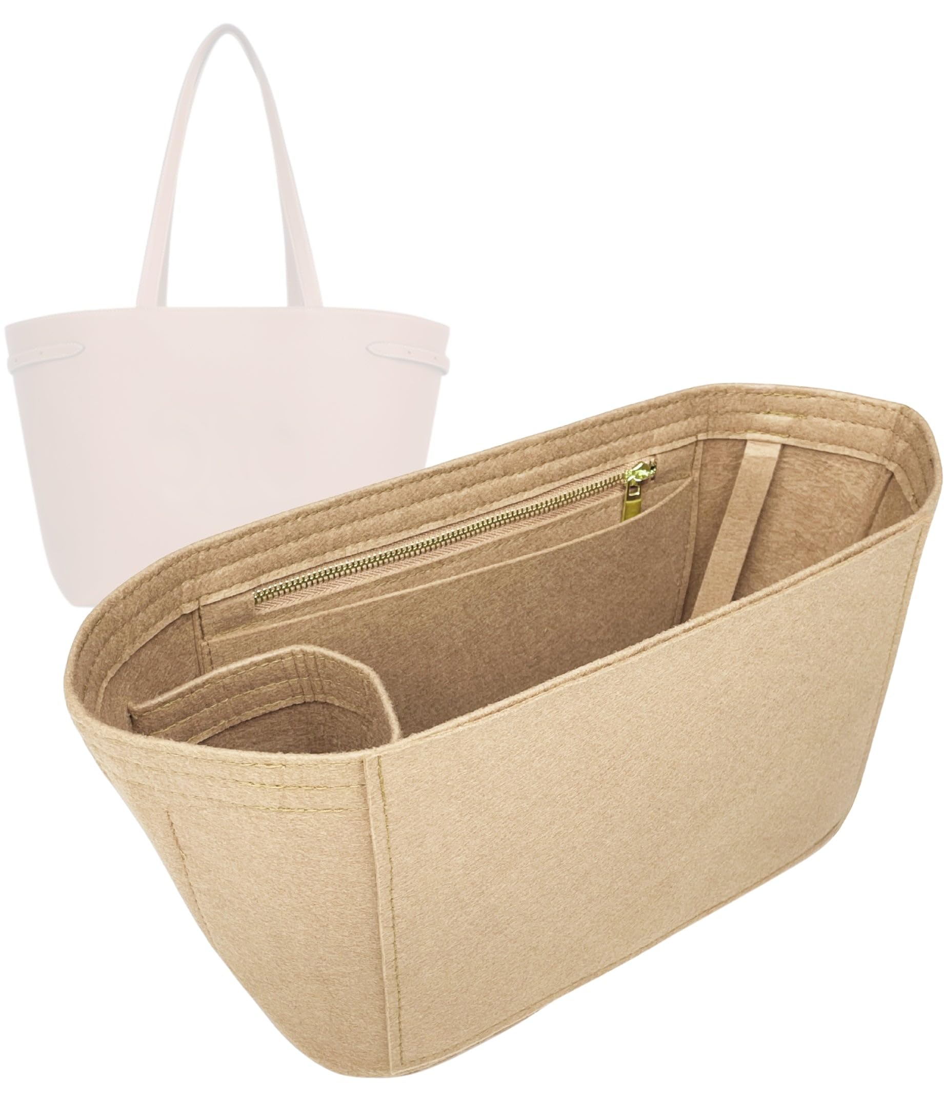 Organizer for Celin. Cabas Anais Small/Meidu, Felt Bag Insert (Medium, GoldBrown)