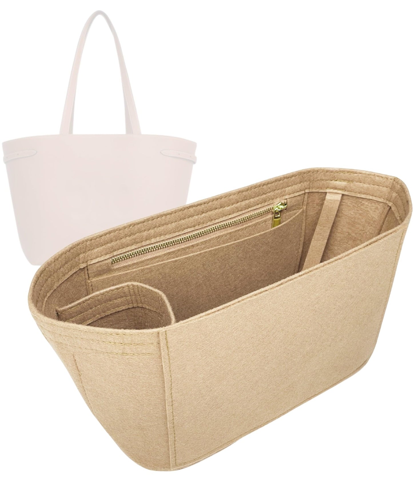 Organizer for Celin. Cabas Anais Small/Meidu, Felt Bag Insert (Medium, GoldBrown)