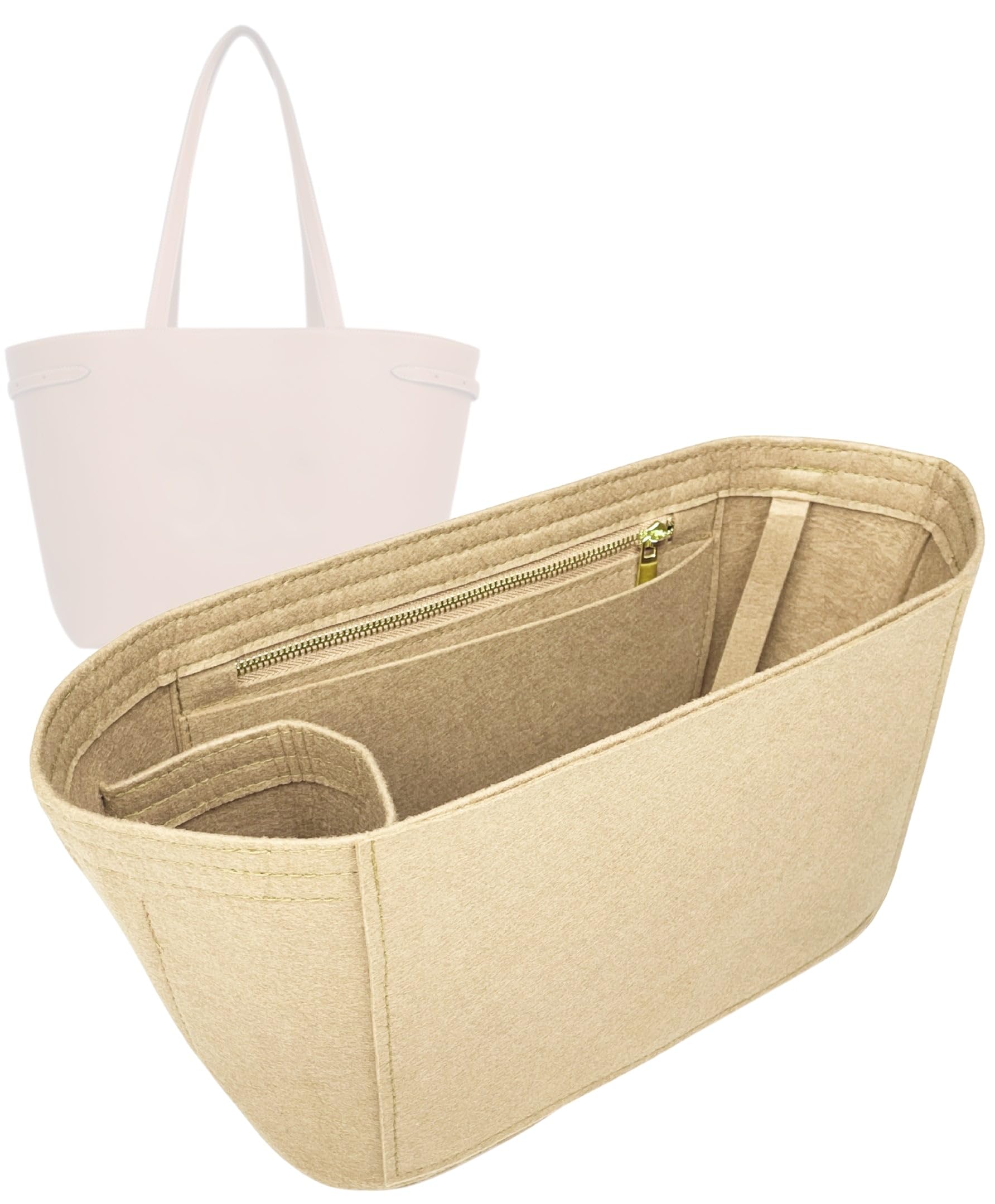 Organizer for Celin. Cabas Anais Small/Meidu, Felt Bag Insert (Medium, GoldBrown)