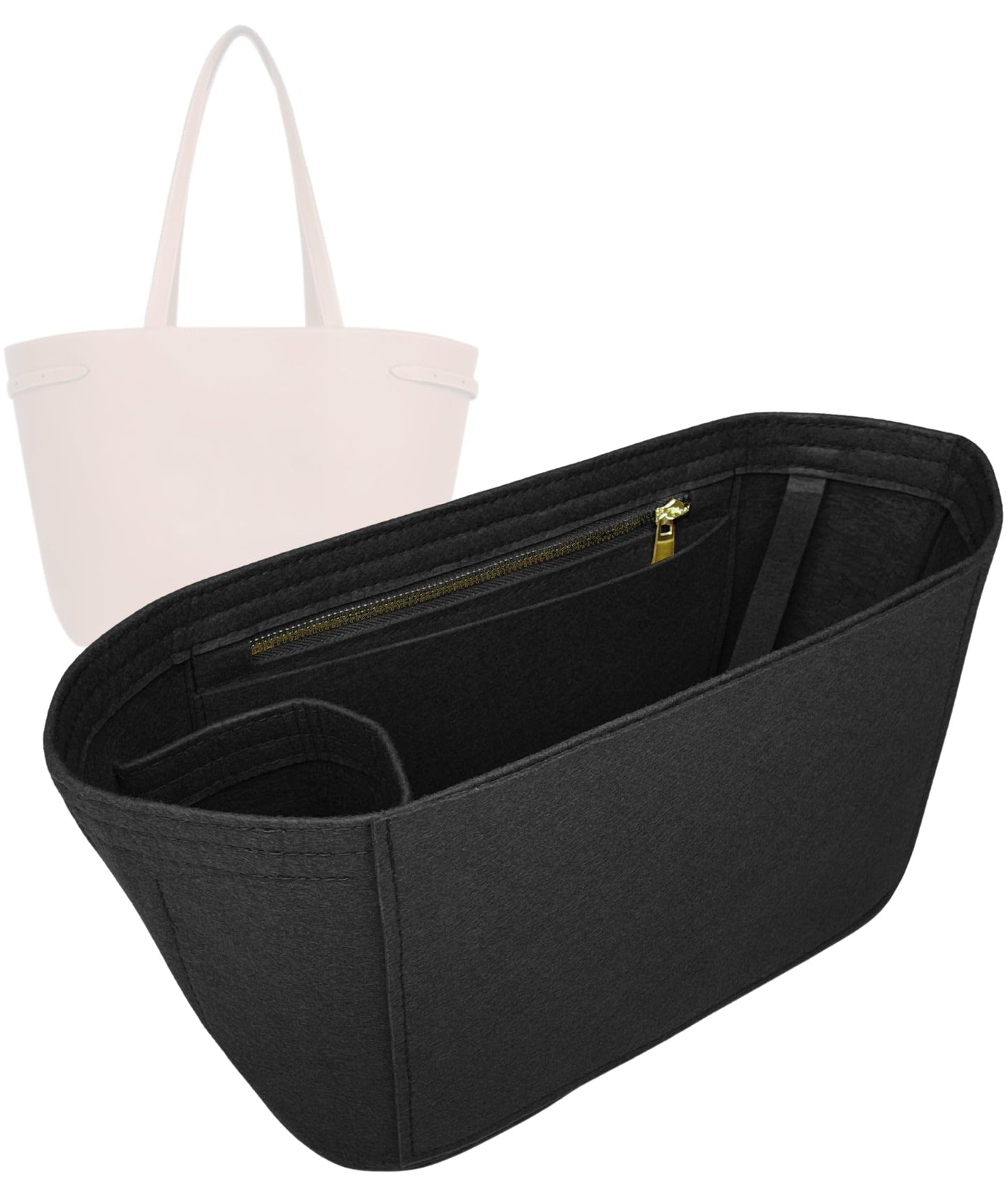 Organizer for Celin. Cabas Anais Small/Meidu, Felt Bag Insert (Medium, GoldBrown)
