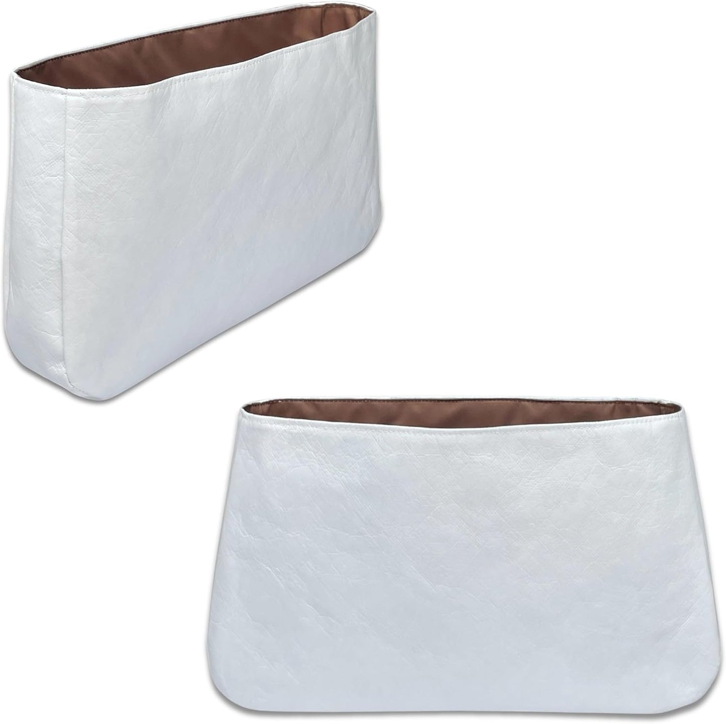 Organizer for Camille 16 Soft Bag, Small, Medium, Lightweight Bag Insert, DupontPaper and Satin Silk Liner, 34 Interior Colors (Small, Cocoa)