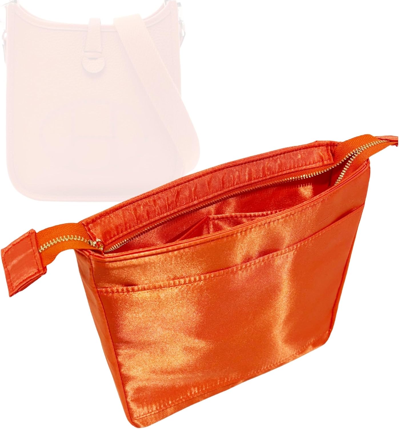 Organizer for Evelyne TPM/16, PM/29, GM/33, TGM/40, Satin Silk Bag Insert (TPM/16cm, Orange)
