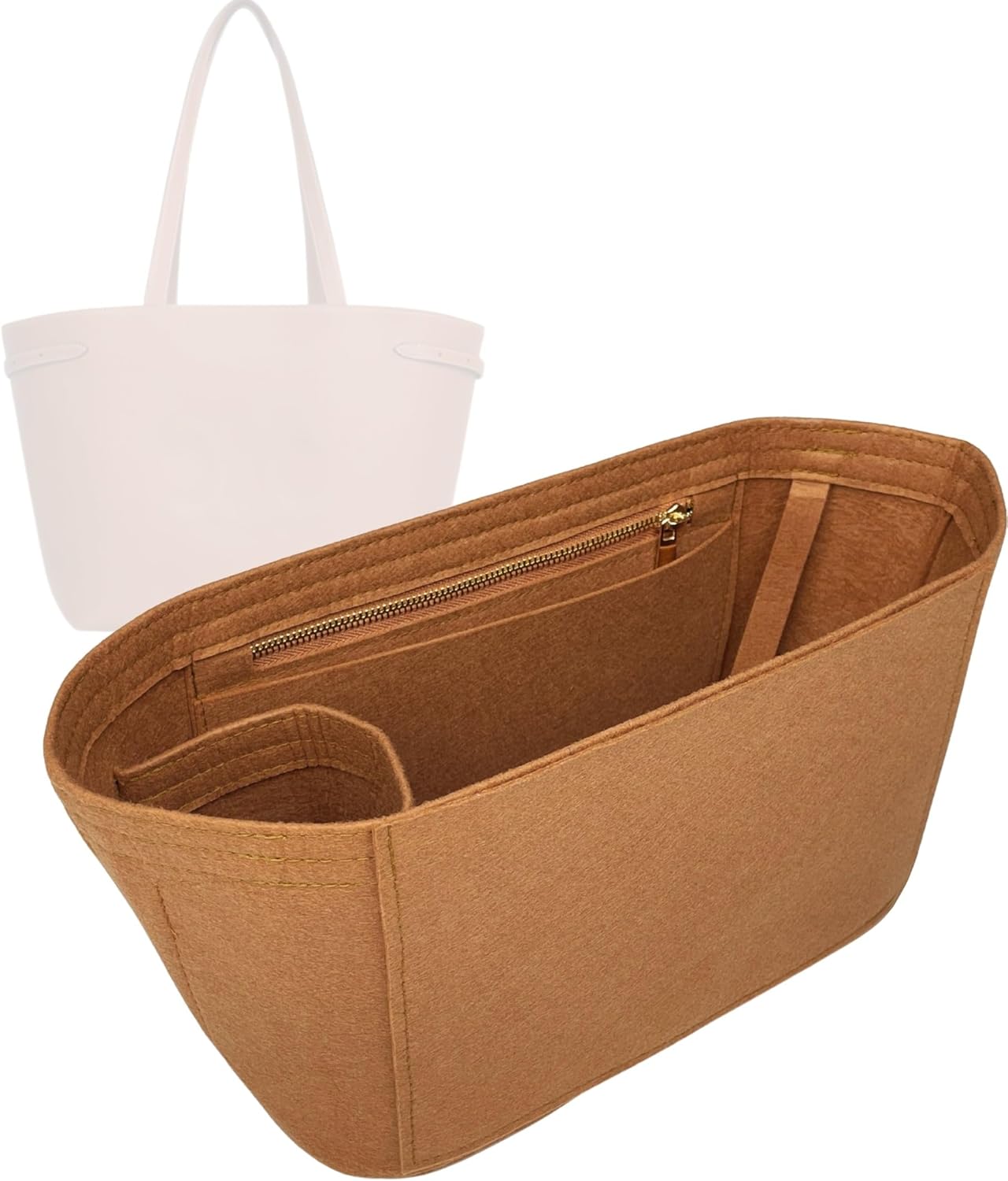 Organizer for Celin. Cabas Anais Small/Meidu, Felt Bag Insert (Medium, GoldBrown)