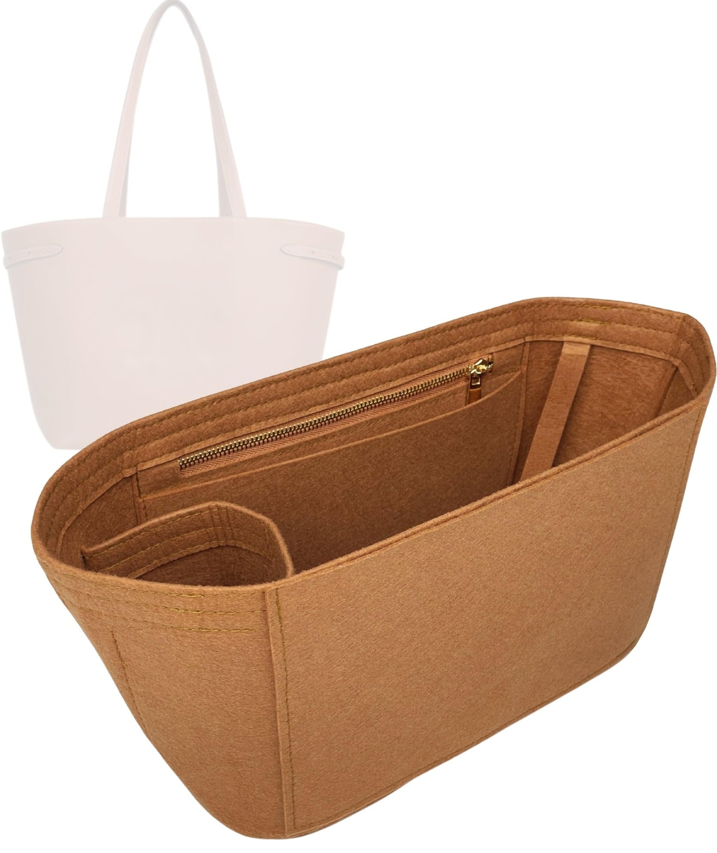 Organizer for Celin. Cabas Anais Small/Meidu, Felt Bag Insert (Medium, GoldBrown)