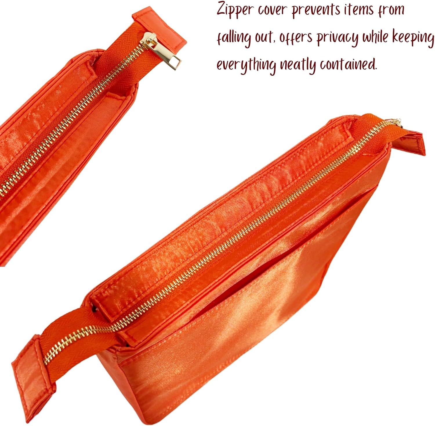 Organizer for Evelyne TPM/16, PM/29, GM/33, TGM/40, Satin Silk Bag Insert (TPM/16cm, Orange)