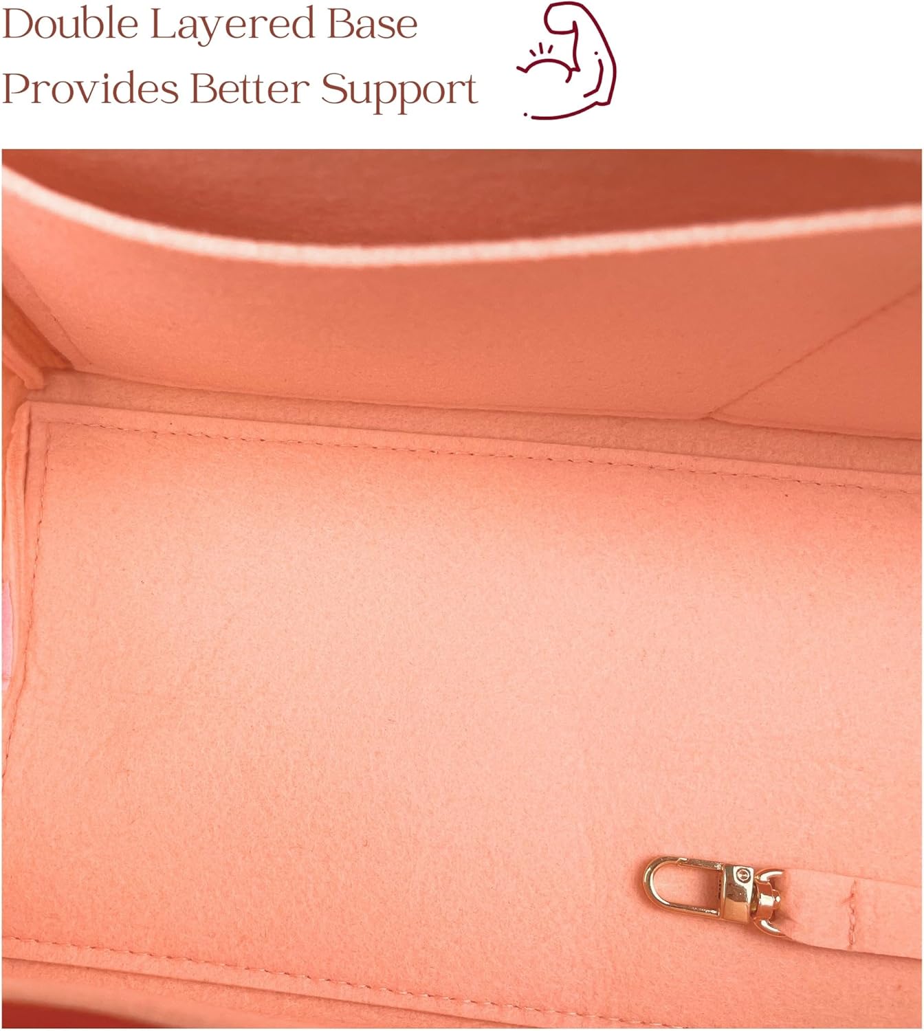 Organizer for Celine Luggage Bag, Nano/Micro/Mini, Felt Insert (Mini, Tan)
