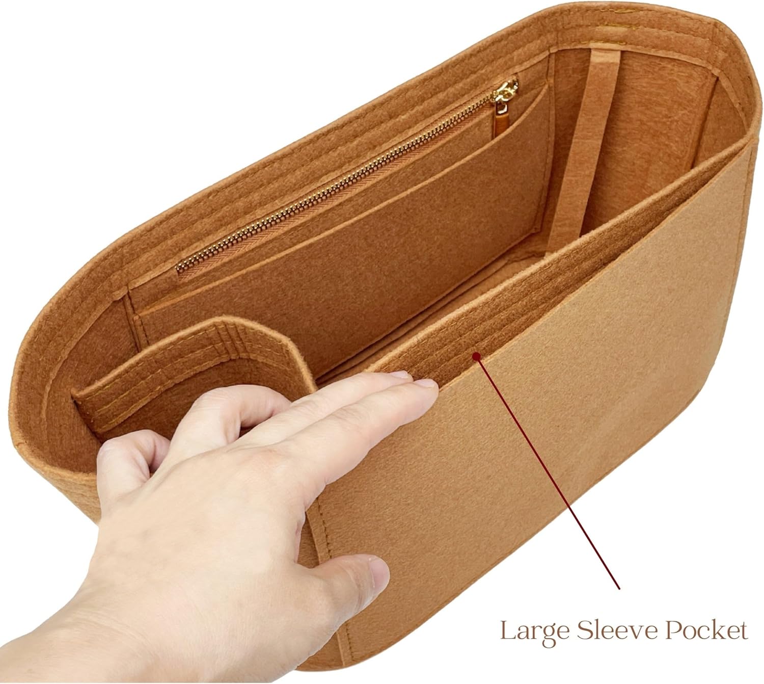 Organizer for Celin. Cabas Anais Small/Meidu, Felt Bag Insert (Medium, GoldBrown)