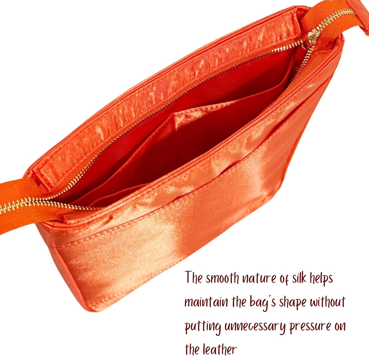 Organizer for Evelyne TPM/16, PM/29, GM/33, TGM/40, Satin Silk Bag Insert (TPM/16cm, Orange)