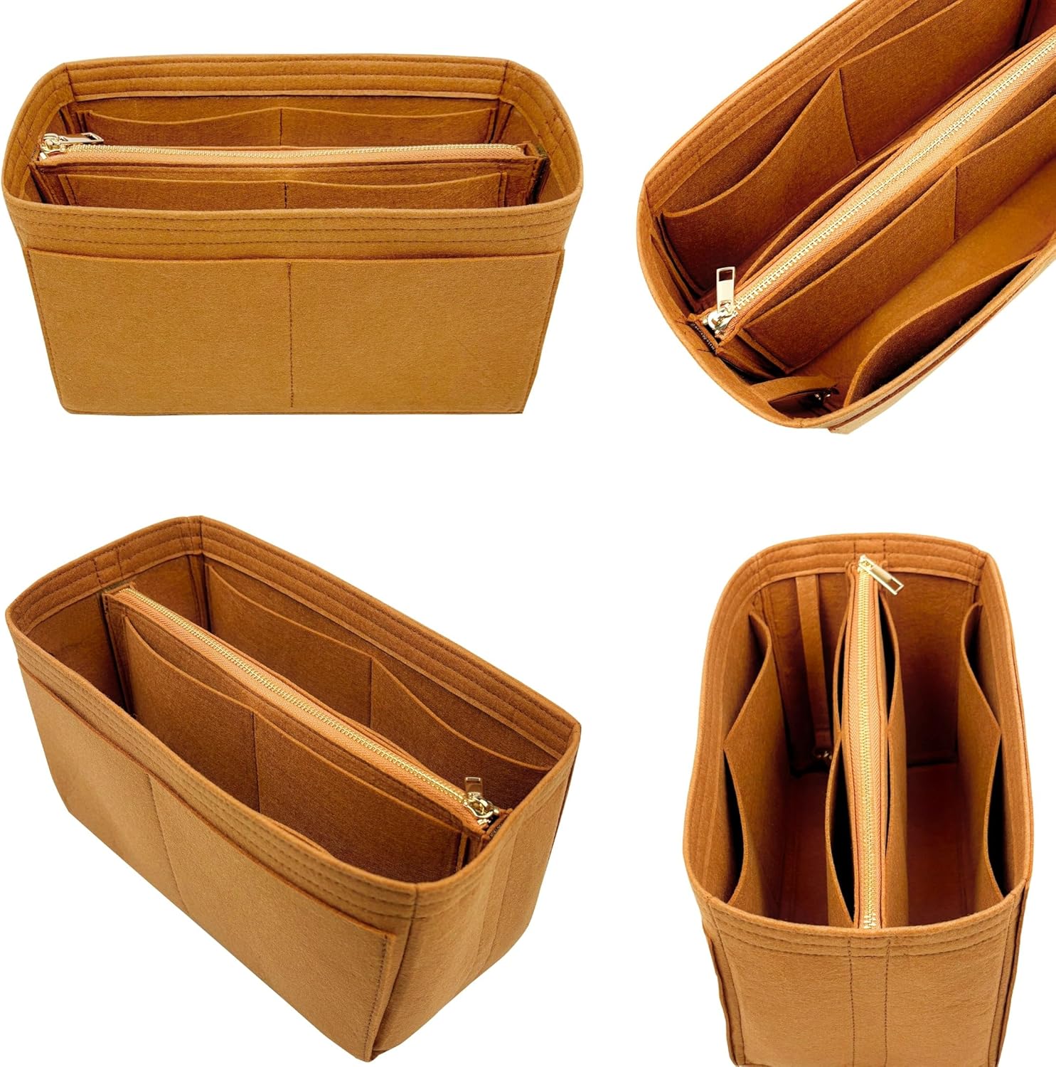 Organizer for Celine Luggage Bag, Nano/Micro/Mini, Felt Insert (Mini, Tan)