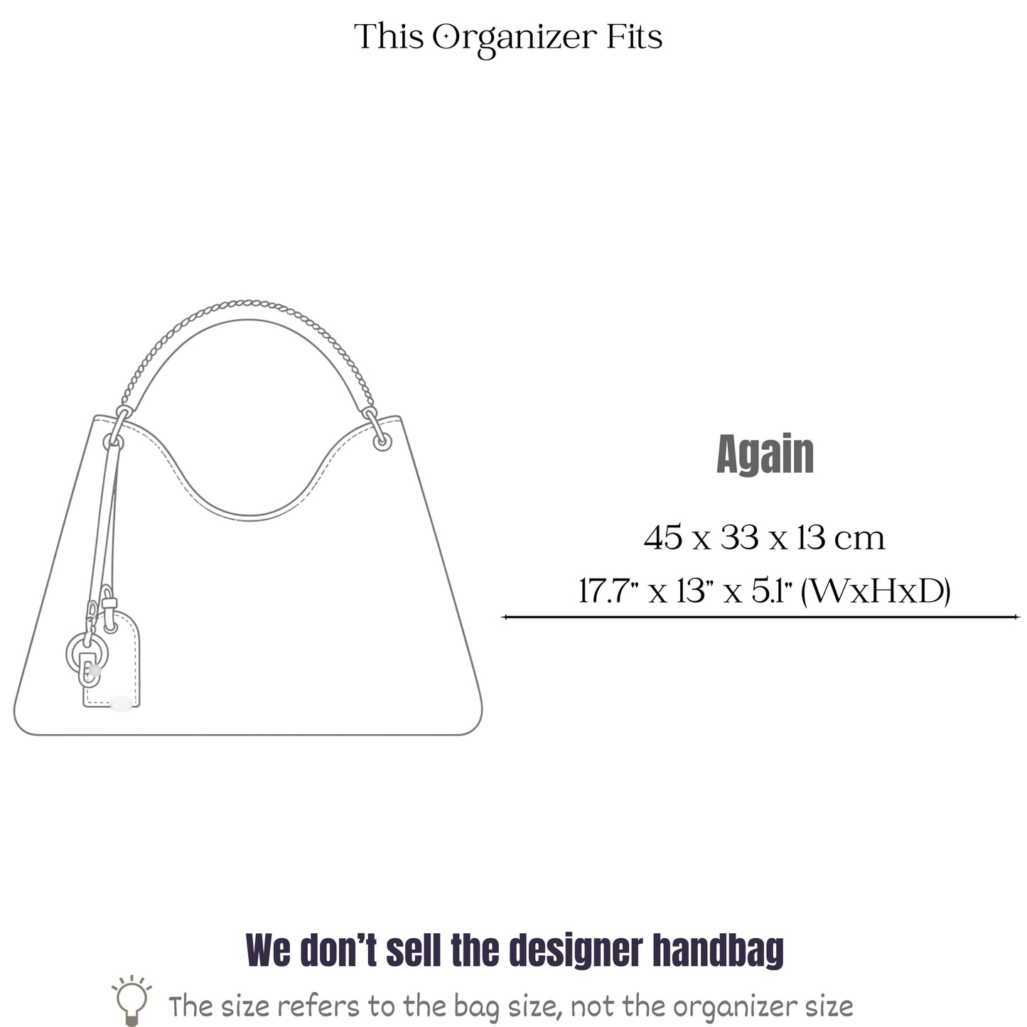 Bag Insert for (LV, Again M25877) Organizer of Felt Fabric