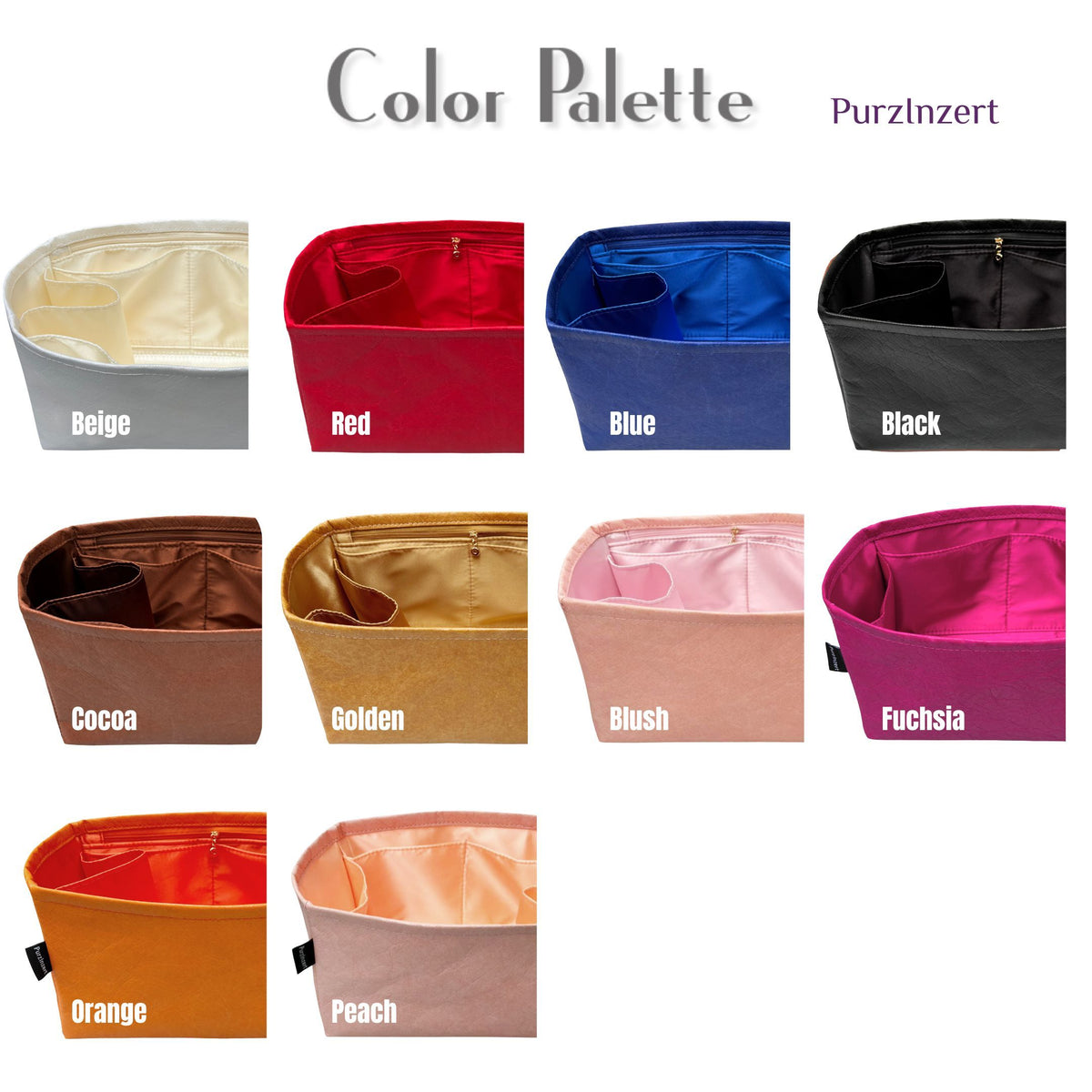 Bag Insert for (Coach, Chelsea Shoulder Bag 36) Organizer of DupontPaper with Silk Interior