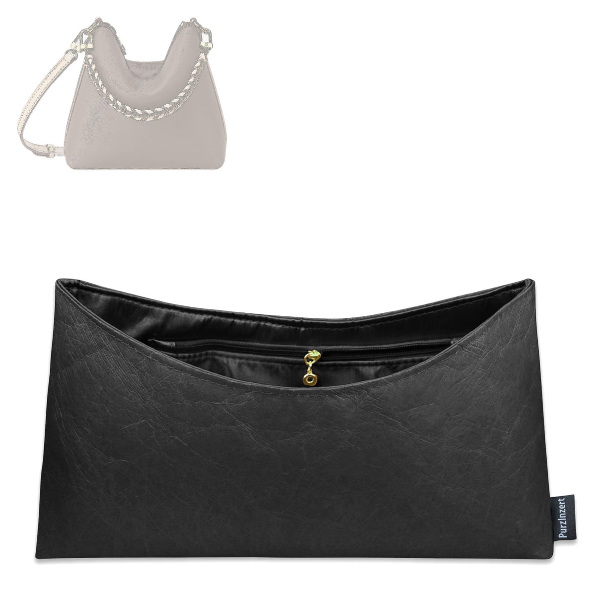 Bag Insert for (LV, Multipass Mini) Organizer Tote Purse Organiser Liner Shaper [Dupont Paper Tyvek with Silk Interior]