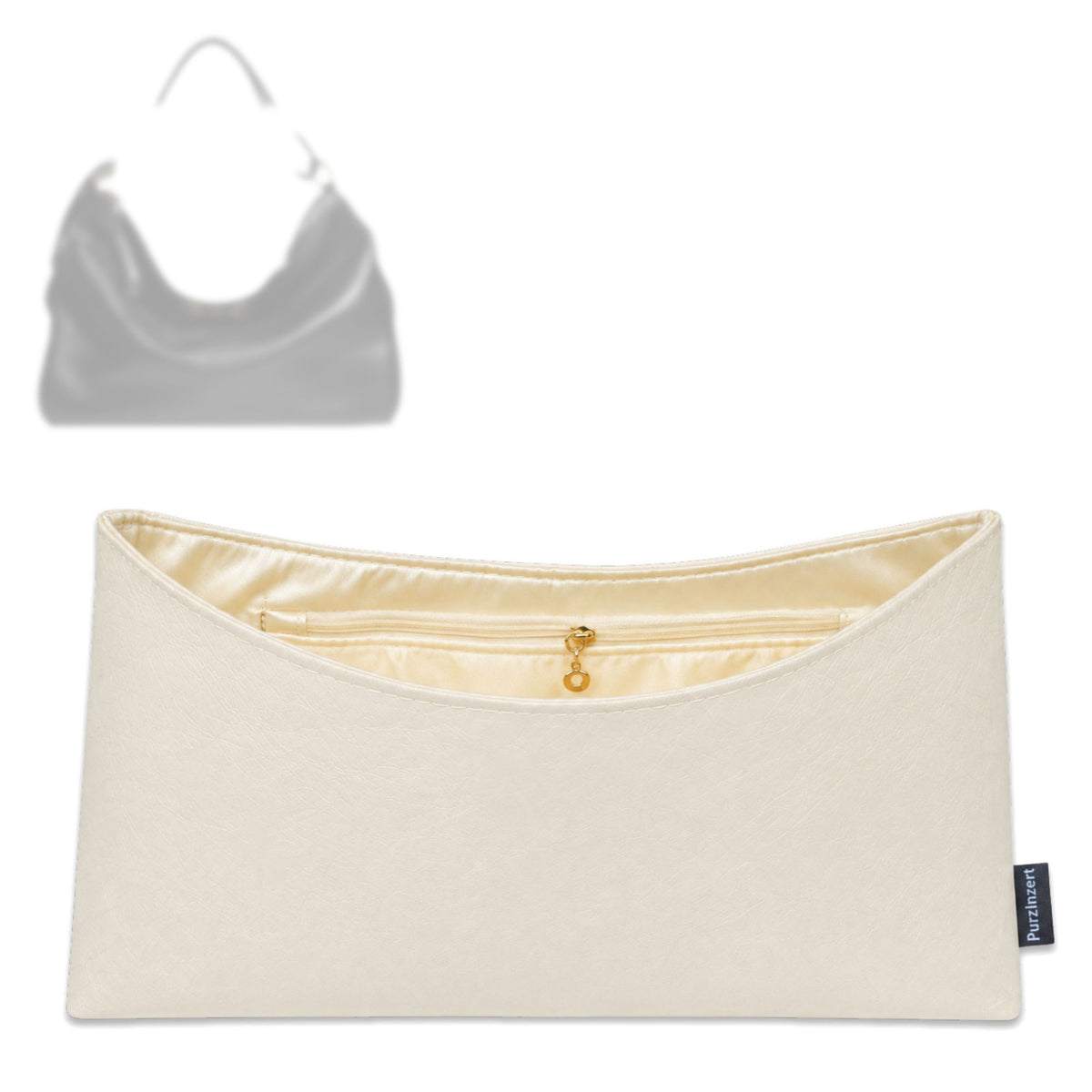 Bag Insert for (Gucci, Starlet Large Shoulder Bag) Organizer Tote Purse Organiser Liner Shaper [Dupont Paper Tyvek with Silk Interior]