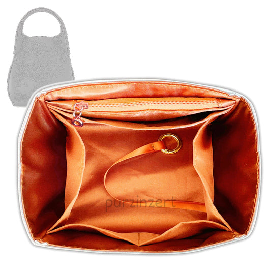 Bag Insert for (Loro Piana, Micro Bale bag) Organizer Tote Purse Organiser Liner Shaper [Dupont Paper Tyvek with Silk Interior]