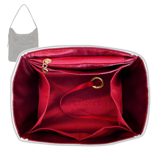 Bag Insert for (Longchamp, Le Cadence L Shoulder bag) Organizer Tote Purse Organiser Liner Shaper [Dupont Paper Tyvek with Silk Interior]