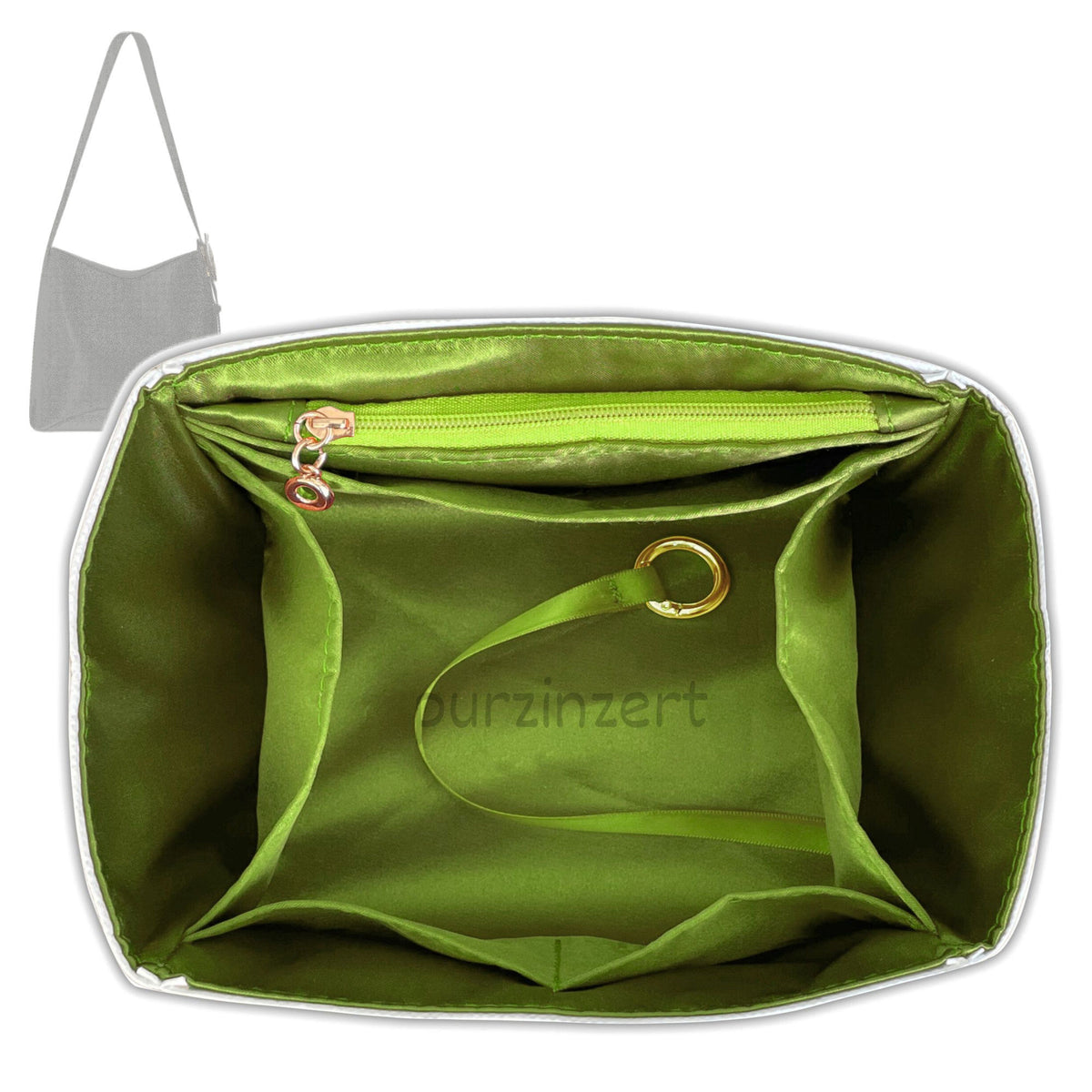 Bag Insert for (Dior, Medium Medaillon Bucket) Organizer Tote Purse Organiser Liner Shaper [Dupont Paper Tyvek with Silk Interior]