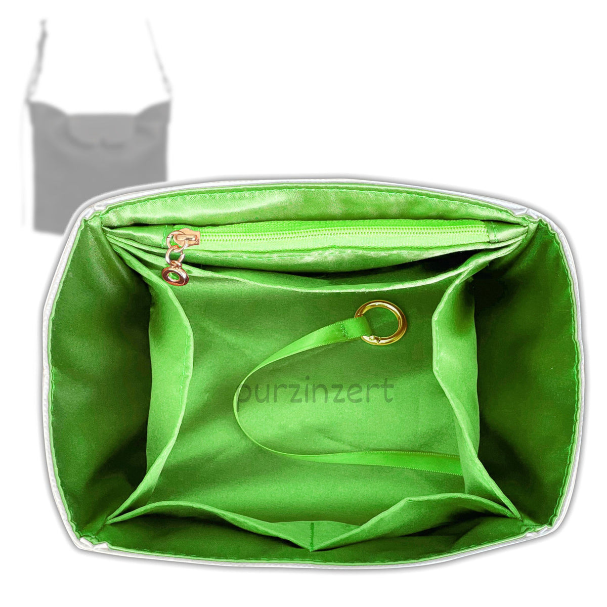 Bag Insert for (Longchamp, Le Pliage XTRA Shoulder Bag Medium) Organizer Tote Purse Organiser Liner Shaper [Dupont Paper Tyvek with Silk Interior]