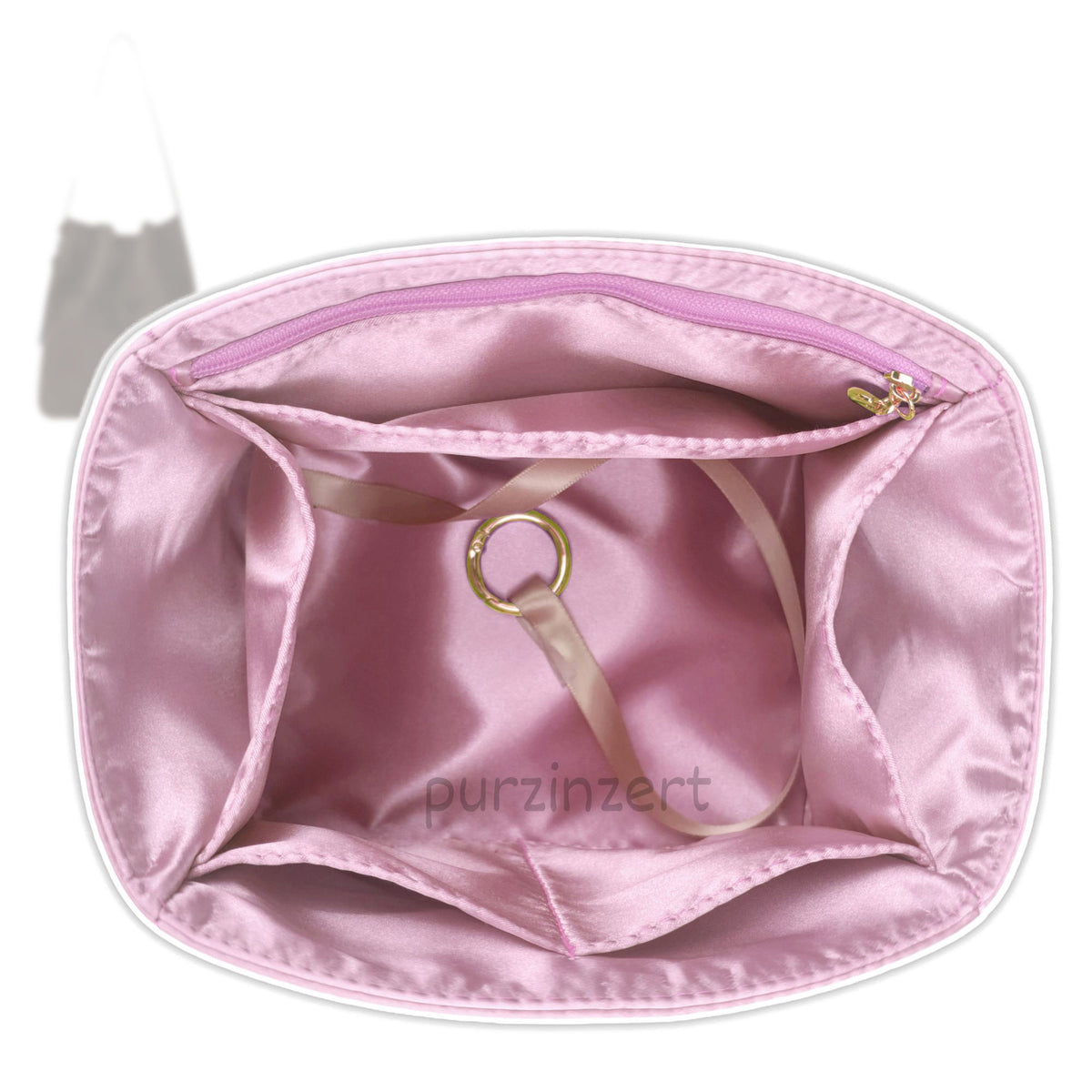 Bag Insert for (Longchamp, Le Roseau M Shoulder Bag) Organizer Tote Purse Organiser Liner Shaper [Dupont Paper Tyvek with Silk Interior]