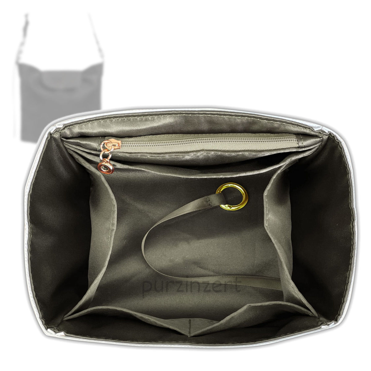Bag Insert for (Longchamp, Le Pliage Xtra M Shoulder bag 10341987) Organizer Tote Purse Organiser Liner Shaper [Dupont Paper Tyvek with Silk Interior]