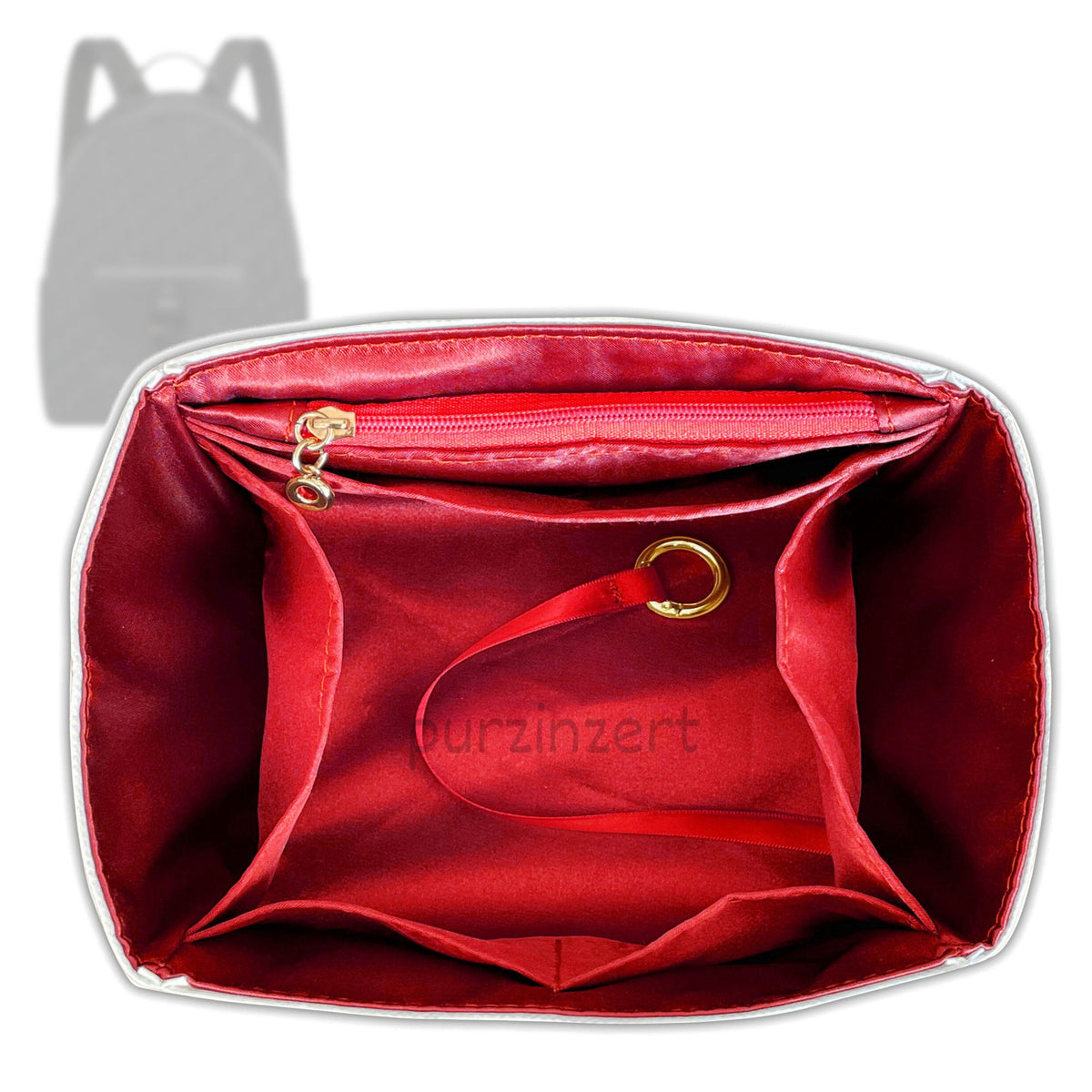 Bag Insert for (Dior, Saddle Zip Backpack) Organizer Tote Purse Organiser Liner Shaper [Dupont Paper Tyvek with Silk Interior]