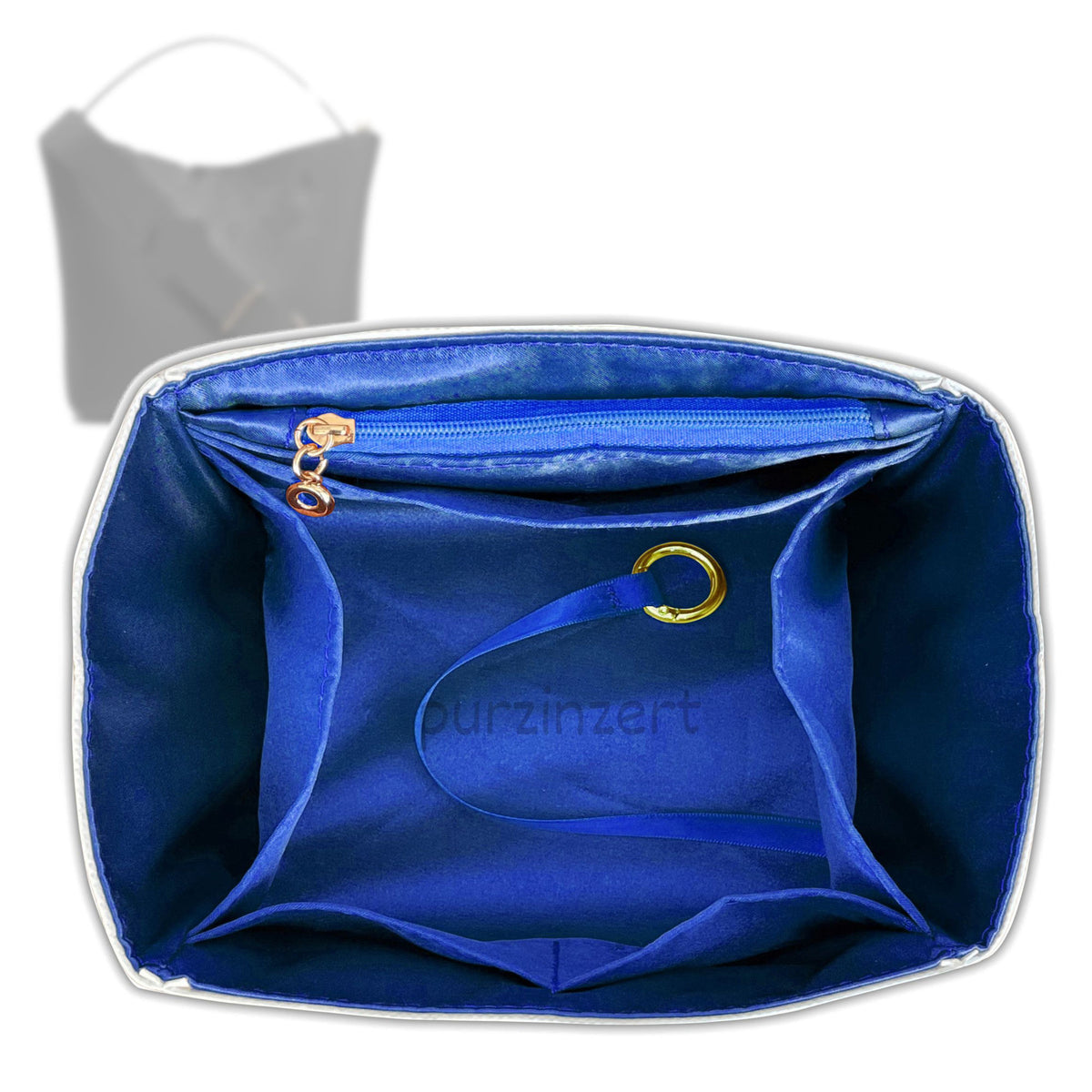 Bag Insert for (Cuyana, Linea Bucket Bag) Organizer Tote Purse Organiser Liner Shaper [Dupont Paper Tyvek with Silk Interior]