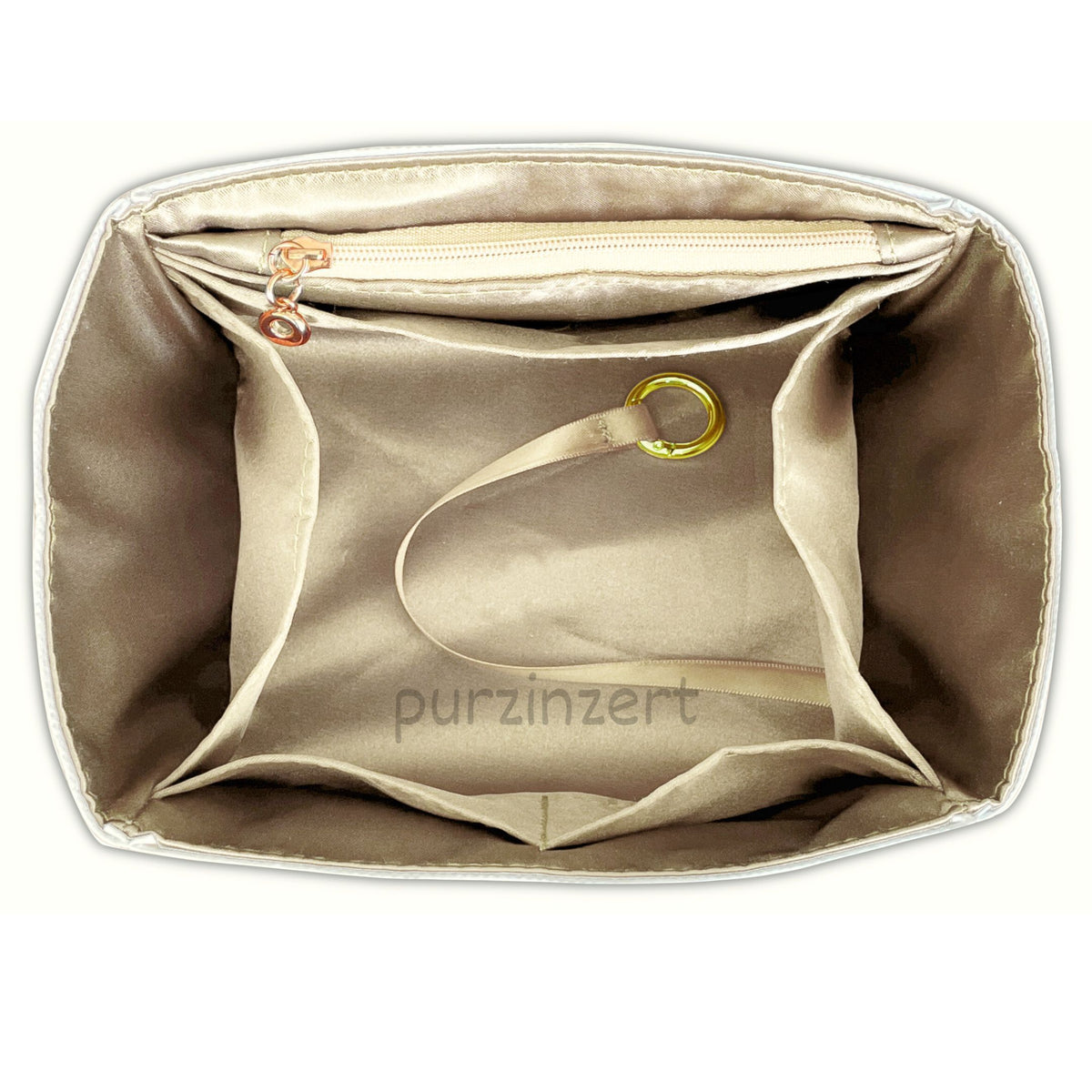 Bag Insert for (Loro Piana, Large Bale bag) Organizer of DupontPaper with Silk Interior