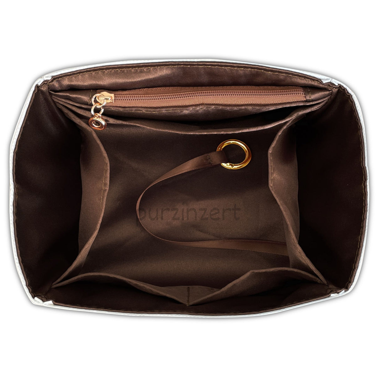 Bag Insert for (Tory Burch, Lee Radziwill Bucket Bag) Organizer of DupontPaper with Silk Interior