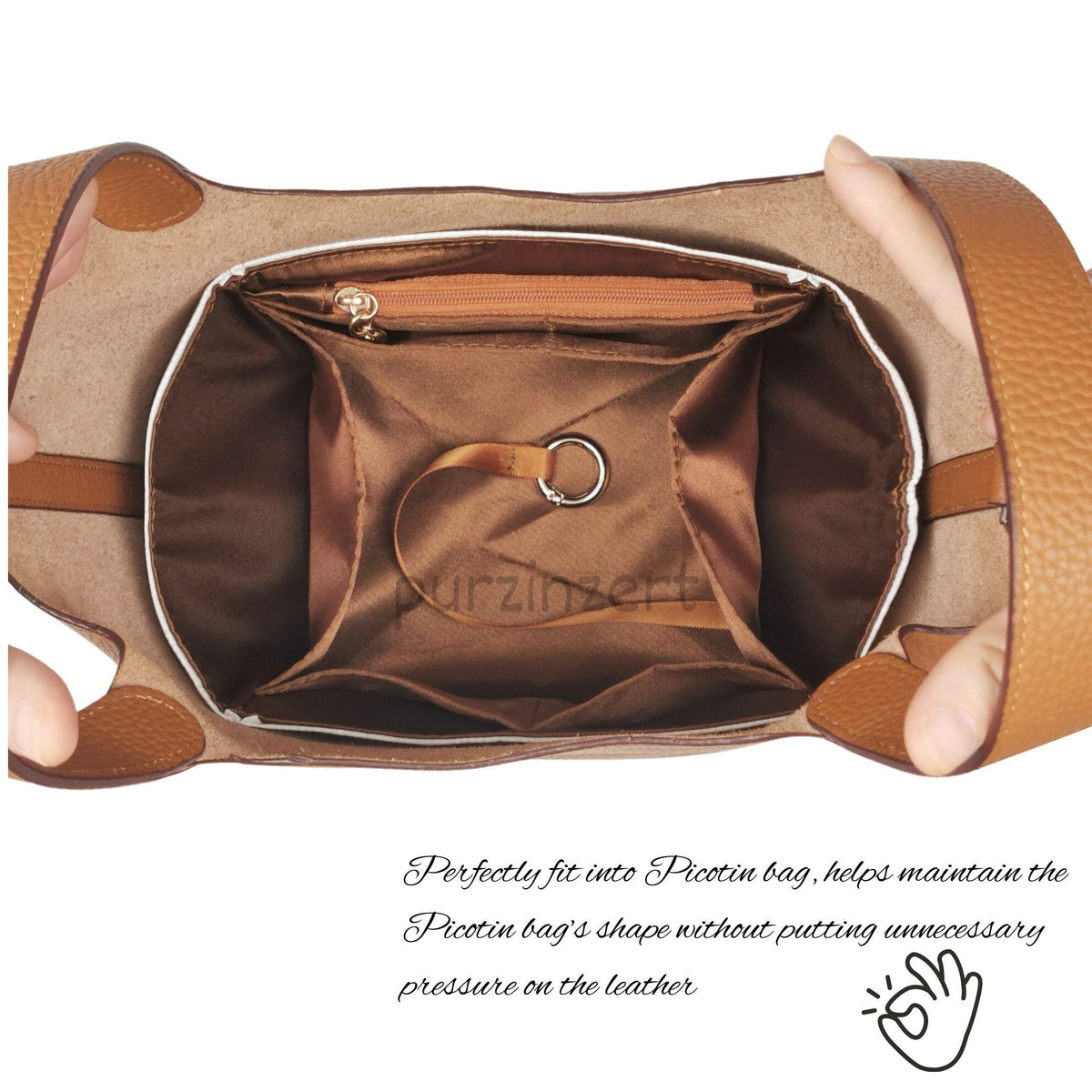 Bag Insert for (Songmont, Medium Song Bag) Organizer of DupontPaper with Silk Interior