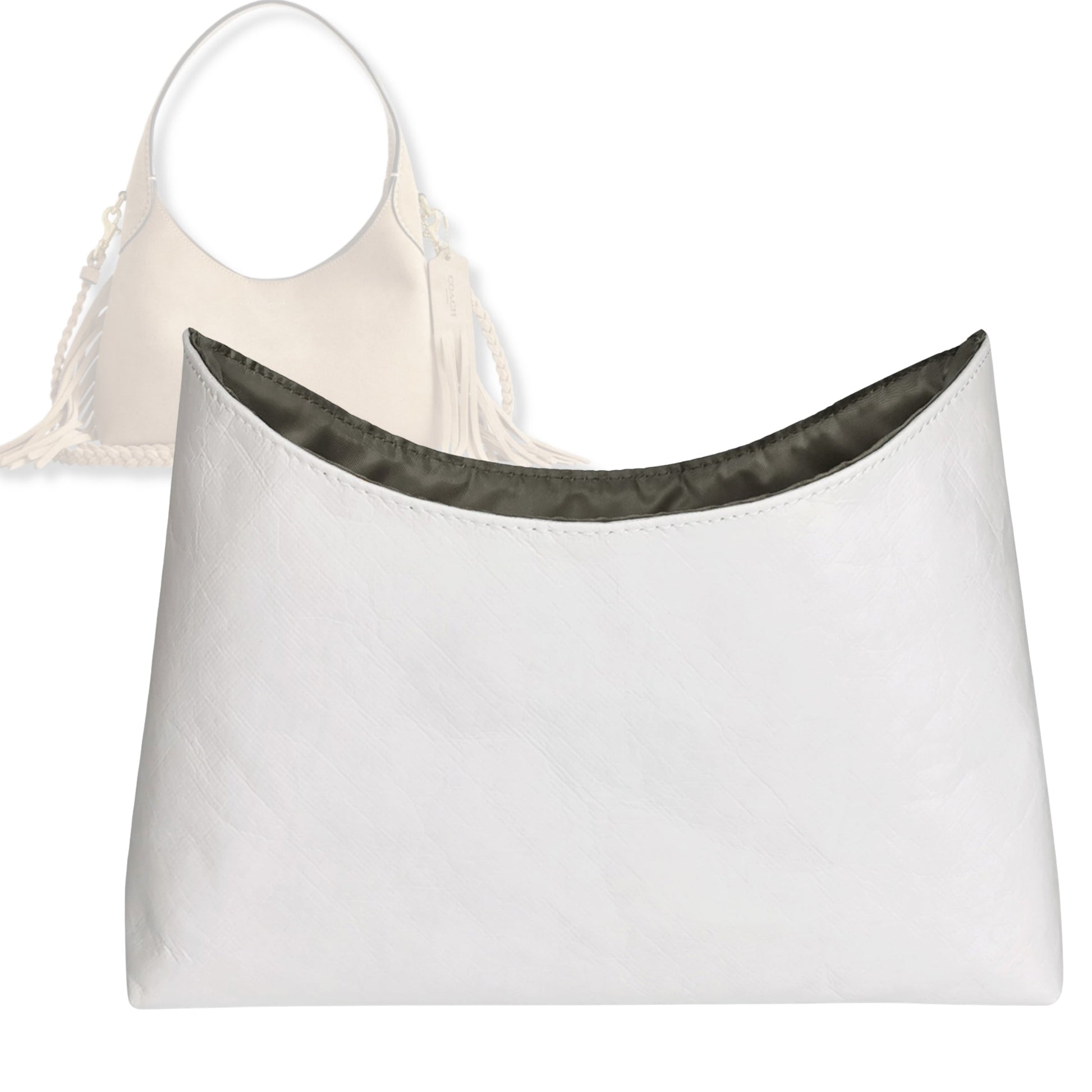 Bag Insert for (Coach, BROOKLYN SHOULDER BAG 23) Organizer Tote Purse Organiser Liner Shaper [Dupont Paper Tyvek with Silk Interior]