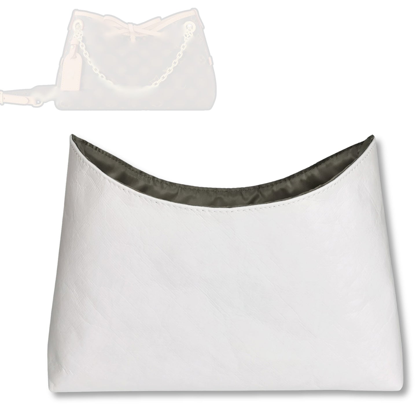 Bag Insert for (LV, CarryAll BB) Organizer Tote Purse Organiser Liner Shaper [Dupont Paper Tyvek with Silk Interior]