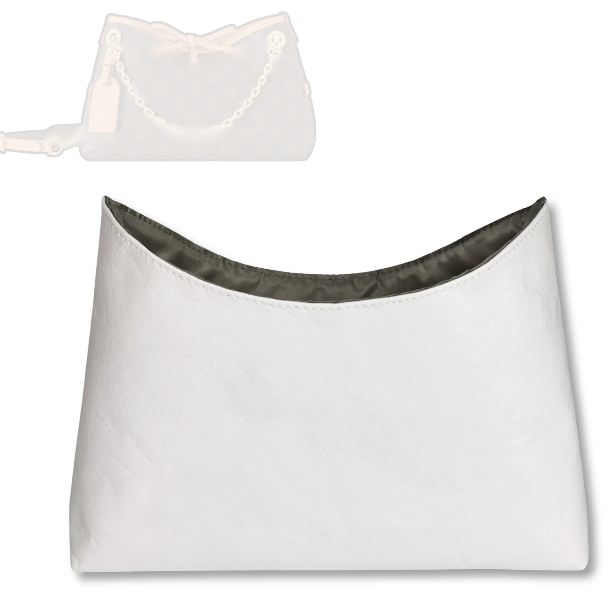 Bag Insert for (LV, CarryAll BB) Organizer Tote Purse Organiser Liner Shaper [Dupont Paper Tyvek with Silk Interior]