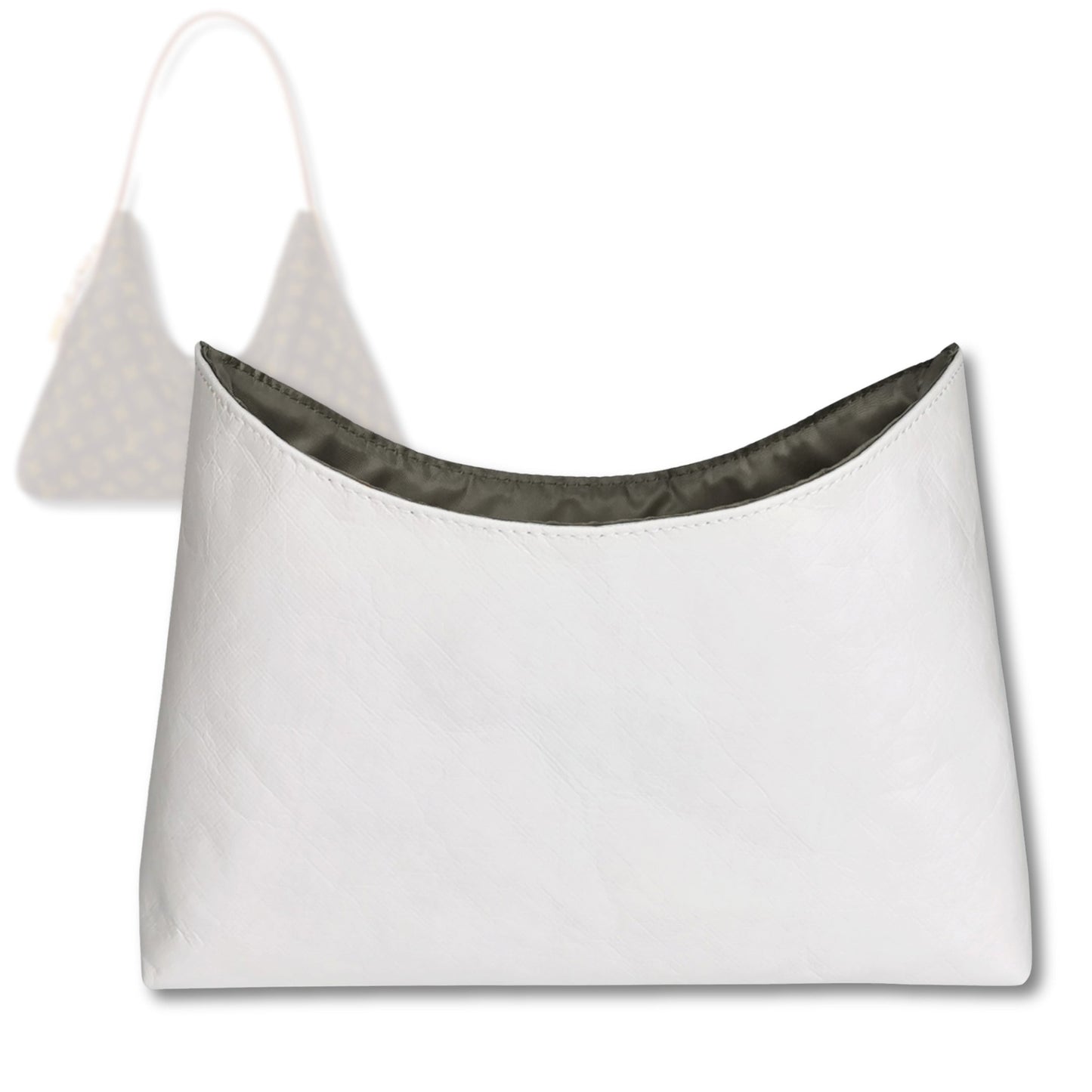 Bag Insert for (LV, Slouchy PM) Organizer Tote Purse Organiser Liner Shaper [Dupont Paper Tyvek with Silk Interior]