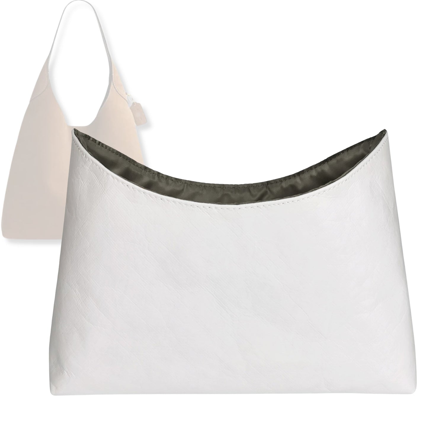 Bag Insert for (Coach, BROOKLYN SHOULDER BAG 34) Organizer Tote Purse Organiser Liner Shaper [Dupont Paper Tyvek with Silk Interior]