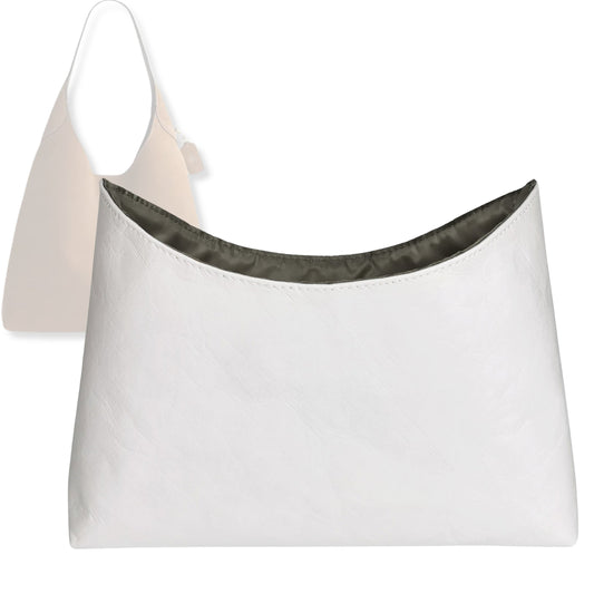 Bag Insert for (Coach, BROOKLYN SHOULDER BAG 34) Organizer Tote Purse Organiser Liner Shaper [Dupont Paper Tyvek with Silk Interior]