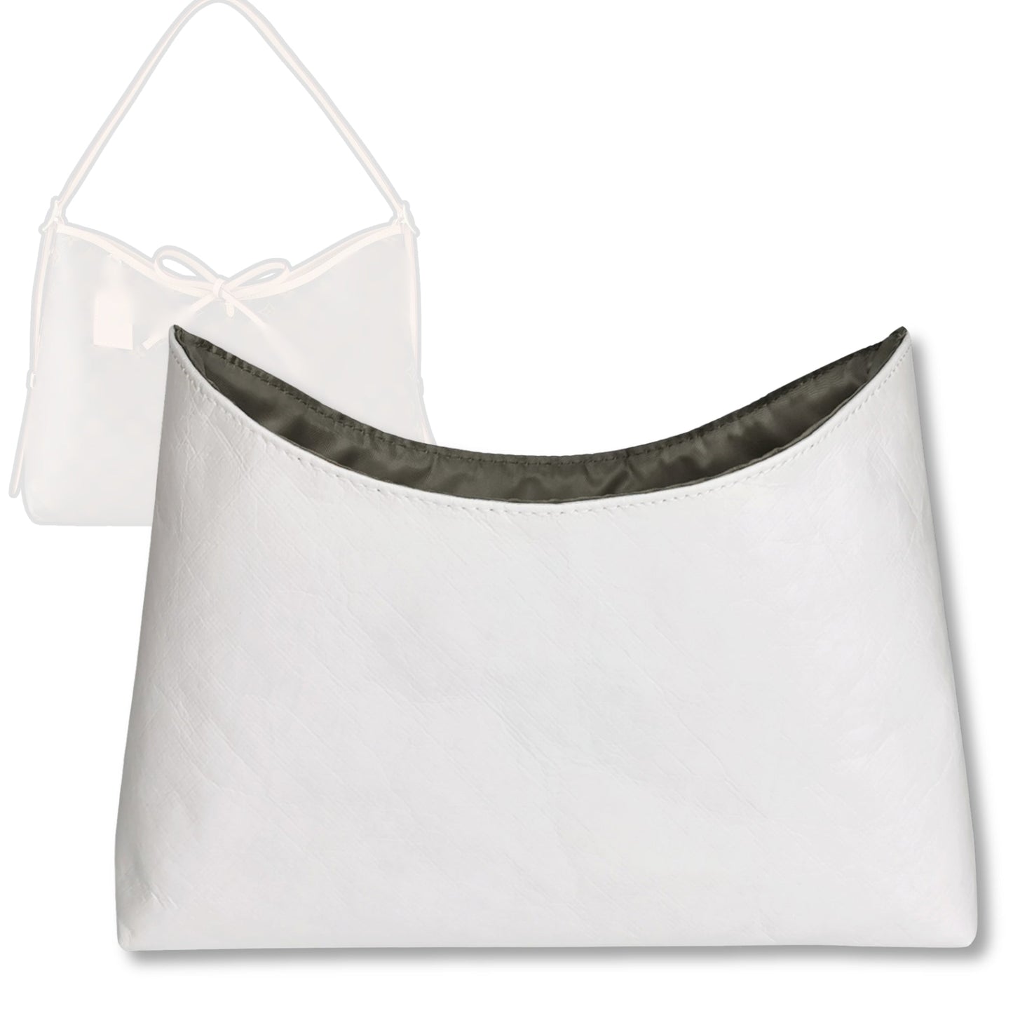 Bag Insert for (LV, CarryAll MM) Organizer Tote Purse Organiser Liner Shaper [Dupont Paper Tyvek with Silk Interior]