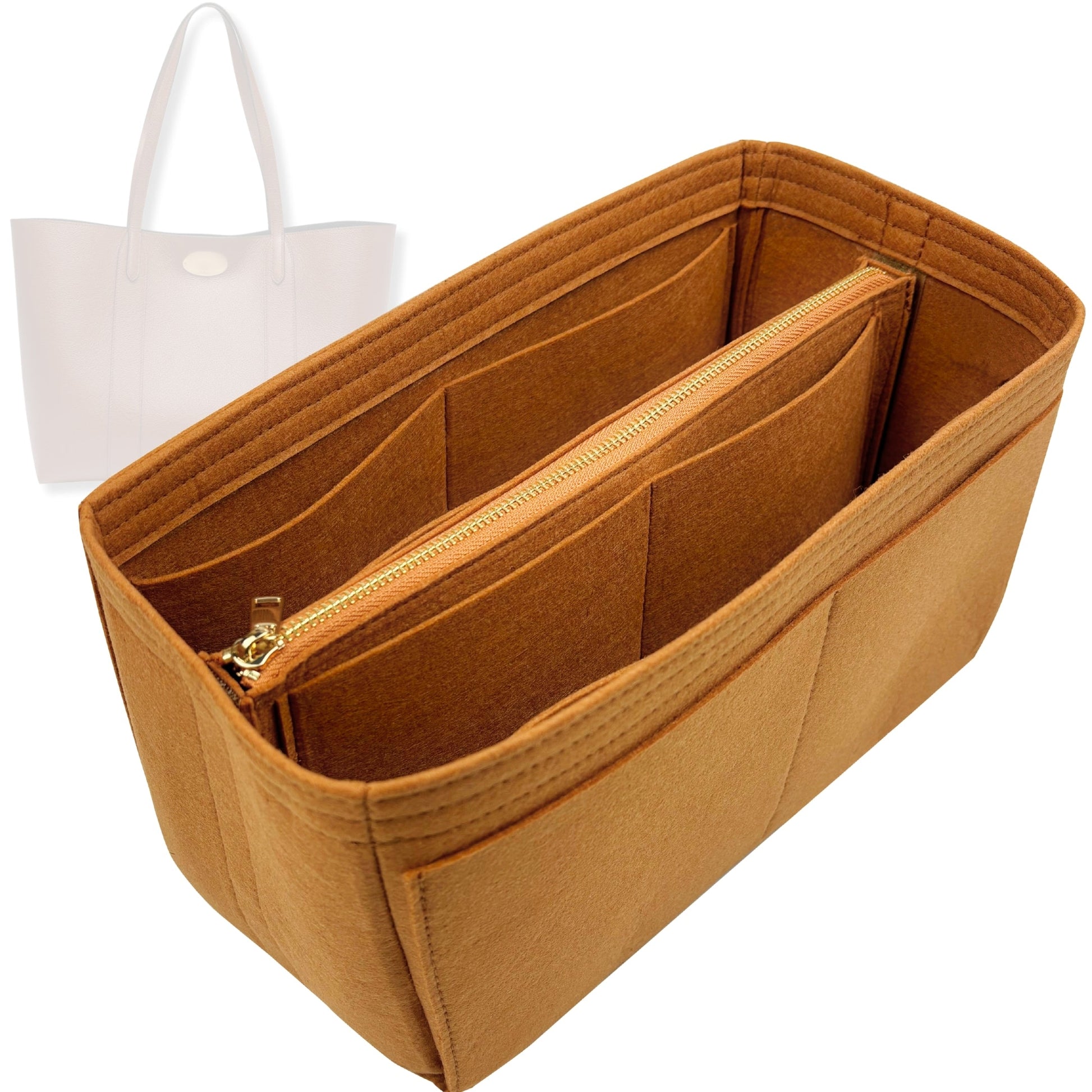 Bag Insert for (Mulberry, Bayswater Tote) Organizer Tote Purse Organiser Liner Shaper [Premium Felt Material]