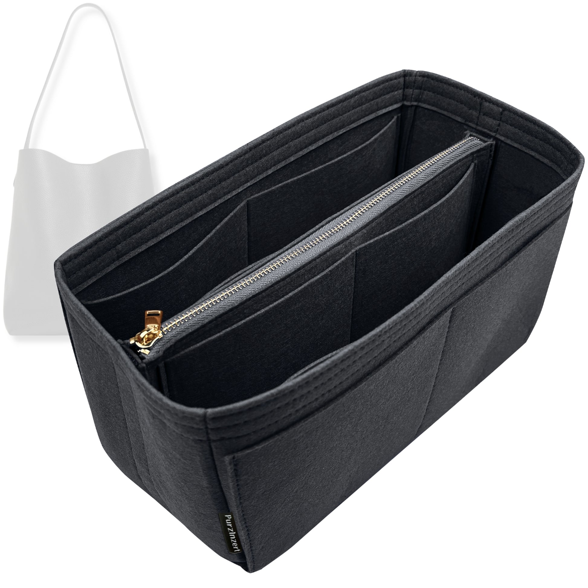 Bag Insert for (Mansur Gavriel, Maxi Everyday Cabas) Organizer Tote Purse Organiser Liner Shaper [Premium Felt Material]