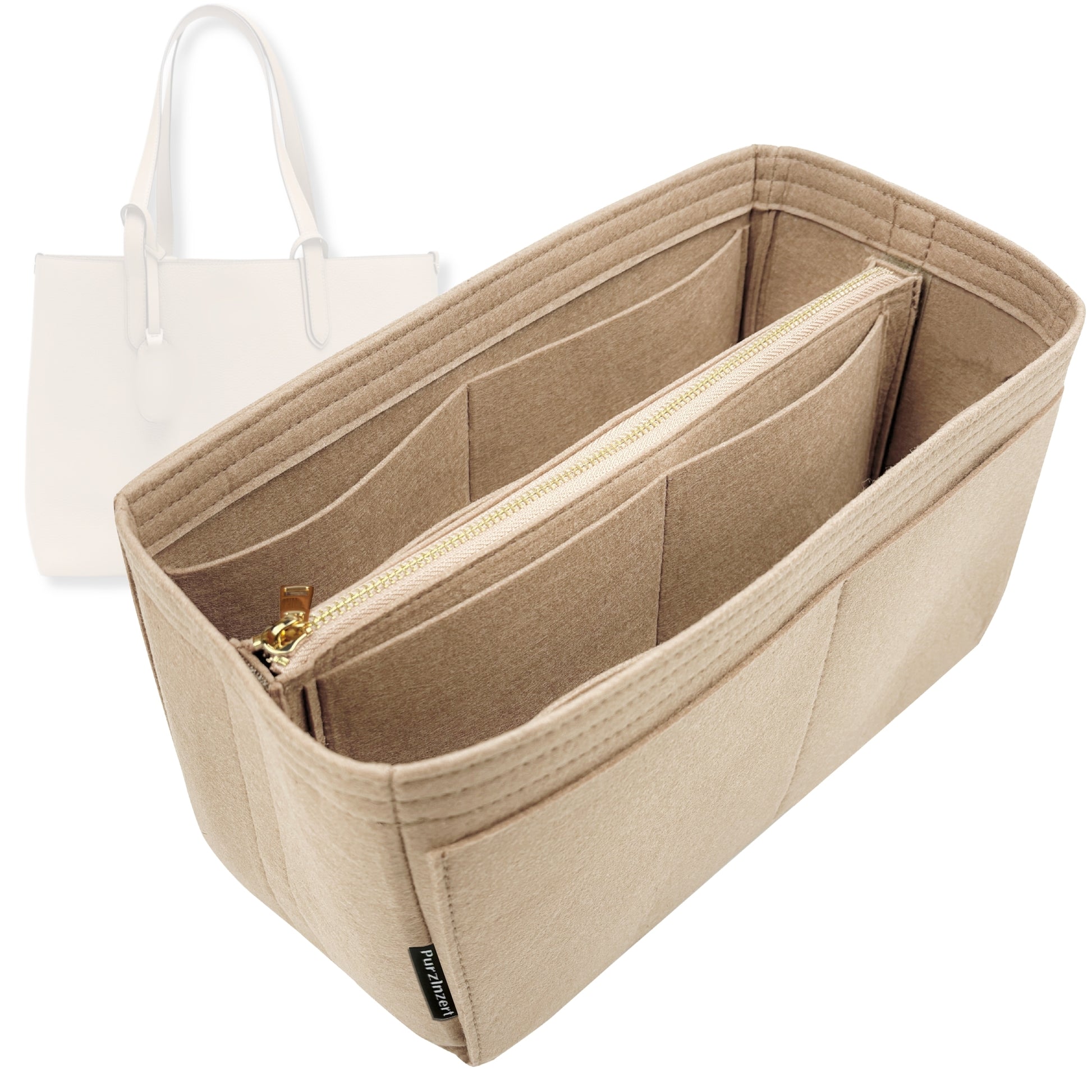 Bag Insert for (Prada, Re-Nylon and Saffiano Leather Duffel) Organizer Tote Purse Organiser Liner Shaper [Premium Felt Material]