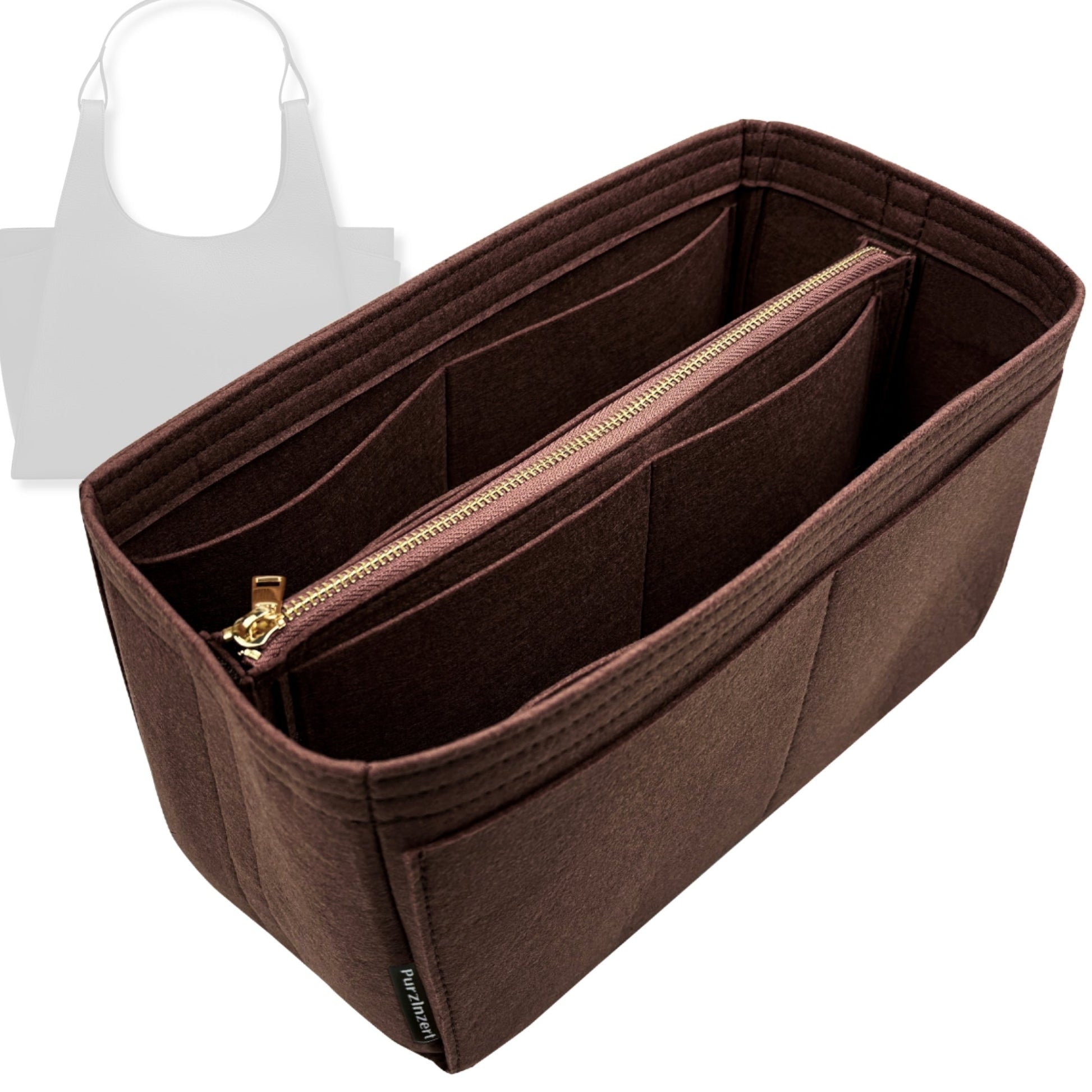 Bag Insert for (Cuyana, Double Loop Satchel) Organizer Tote Purse Organiser Liner Shaper [Premium Felt Material]