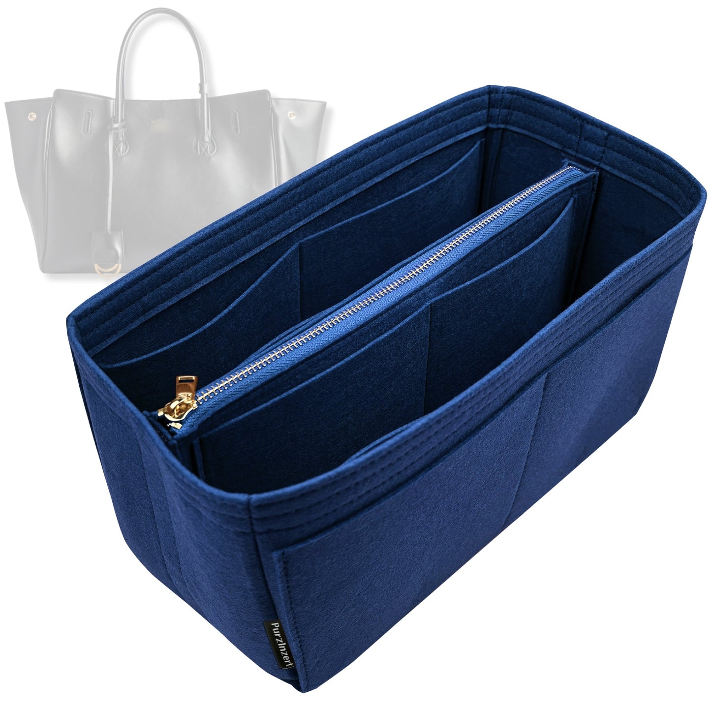 Bag Insert for (Balenciaga, Hampton Carry Mini) Organizer Tote Purse Organiser Liner Shaper [Premium Felt Material]