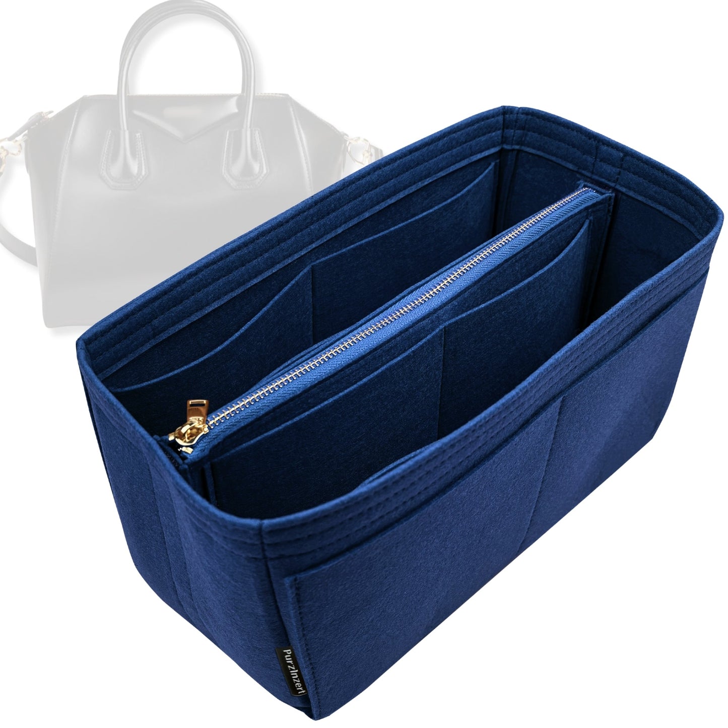 Bag Insert for (Givenchy, Medium Antigona) Organizer Tote Purse Organiser Liner Shaper [Premium Felt Material]