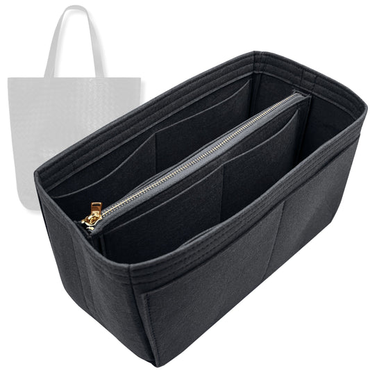 Bag Insert for (Bottega Veneta, Intrecciato North-South Tote Large) Organizer Tote Purse Organiser Liner Shaper [Premium Felt Material]