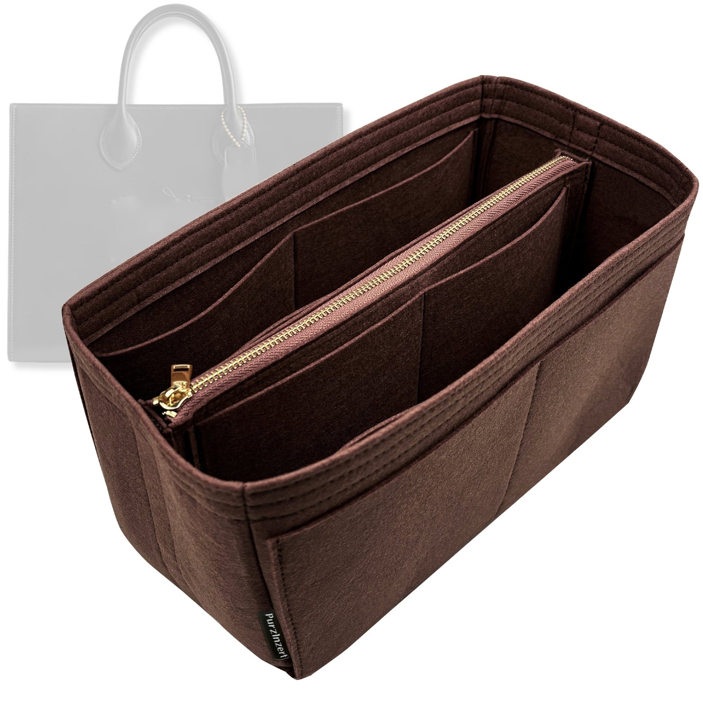 Bag Insert for (Coach, Ace Tote 35) Organizer Tote Purse Organiser Liner Shaper [Premium Felt Material]