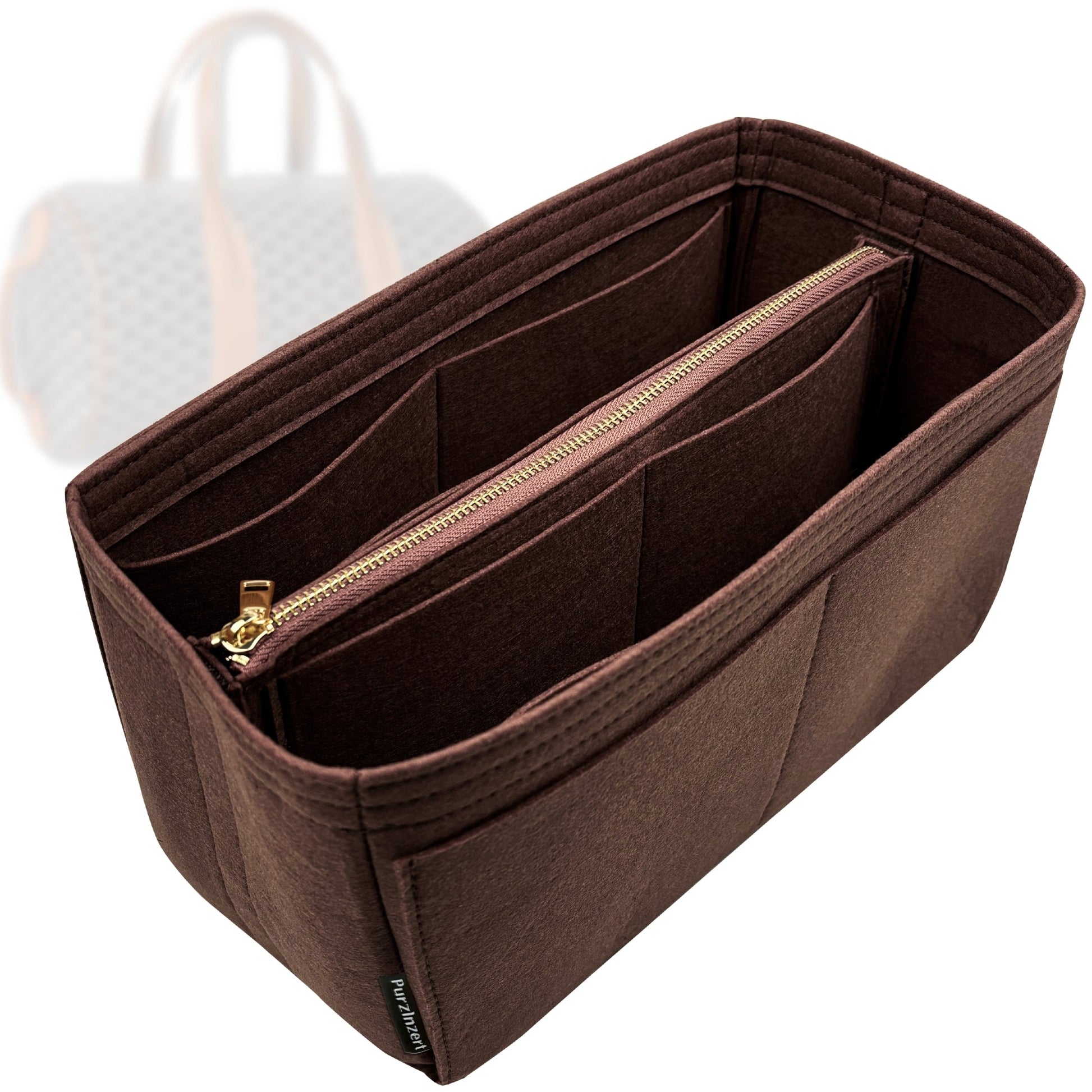 Bag Insert for (Goyard, Barrel 40 Sports Bag) Organizer Tote Purse Organiser Liner Shaper [Premium Felt Material]