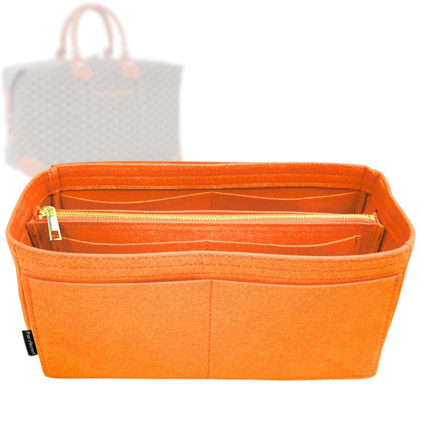 Bag Insert for (Goyard, Bowling 45 Bag) Organizer Tote Purse Organiser Liner Shaper [Premium Felt Material]