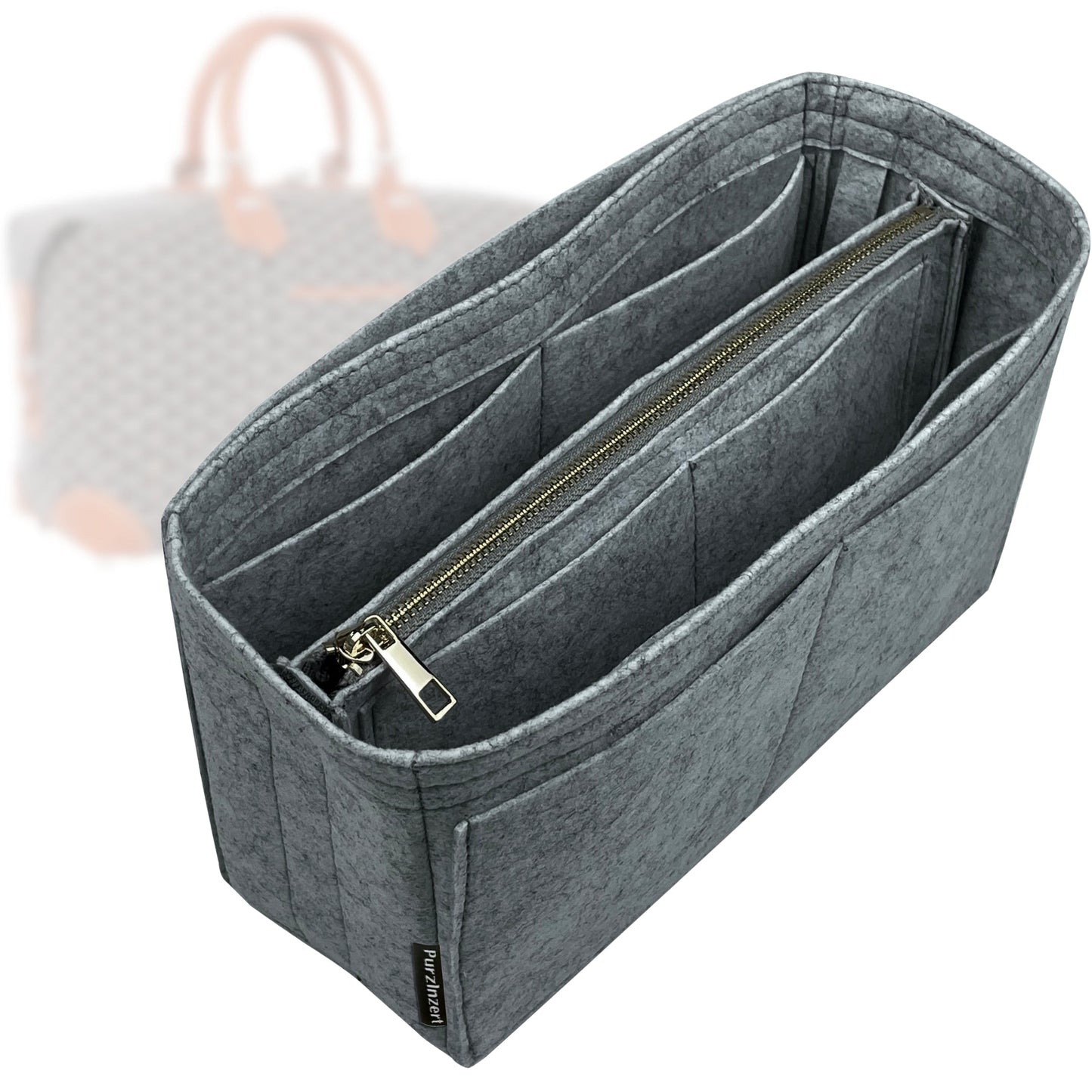 Bag Insert for (Goyard, Bowling 55 Bag) Organizer Tote Purse Organiser Liner Shaper [Premium Felt Material]